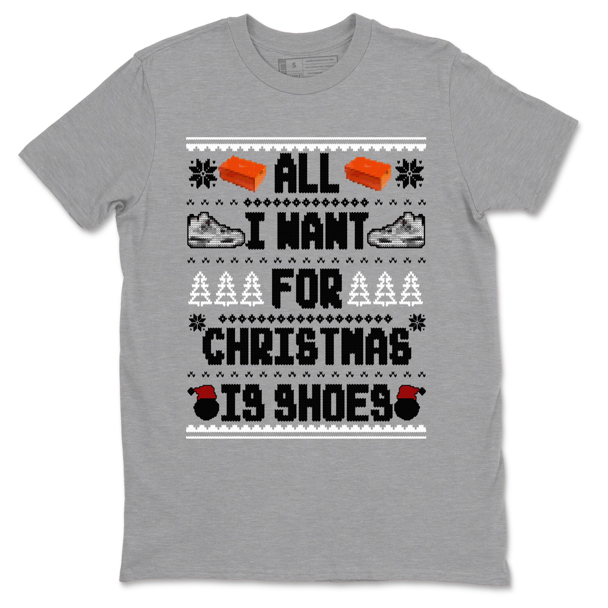 All I Want For Christmas Is Shoes snkmatch Tees - Air Jordan 4 Military Black