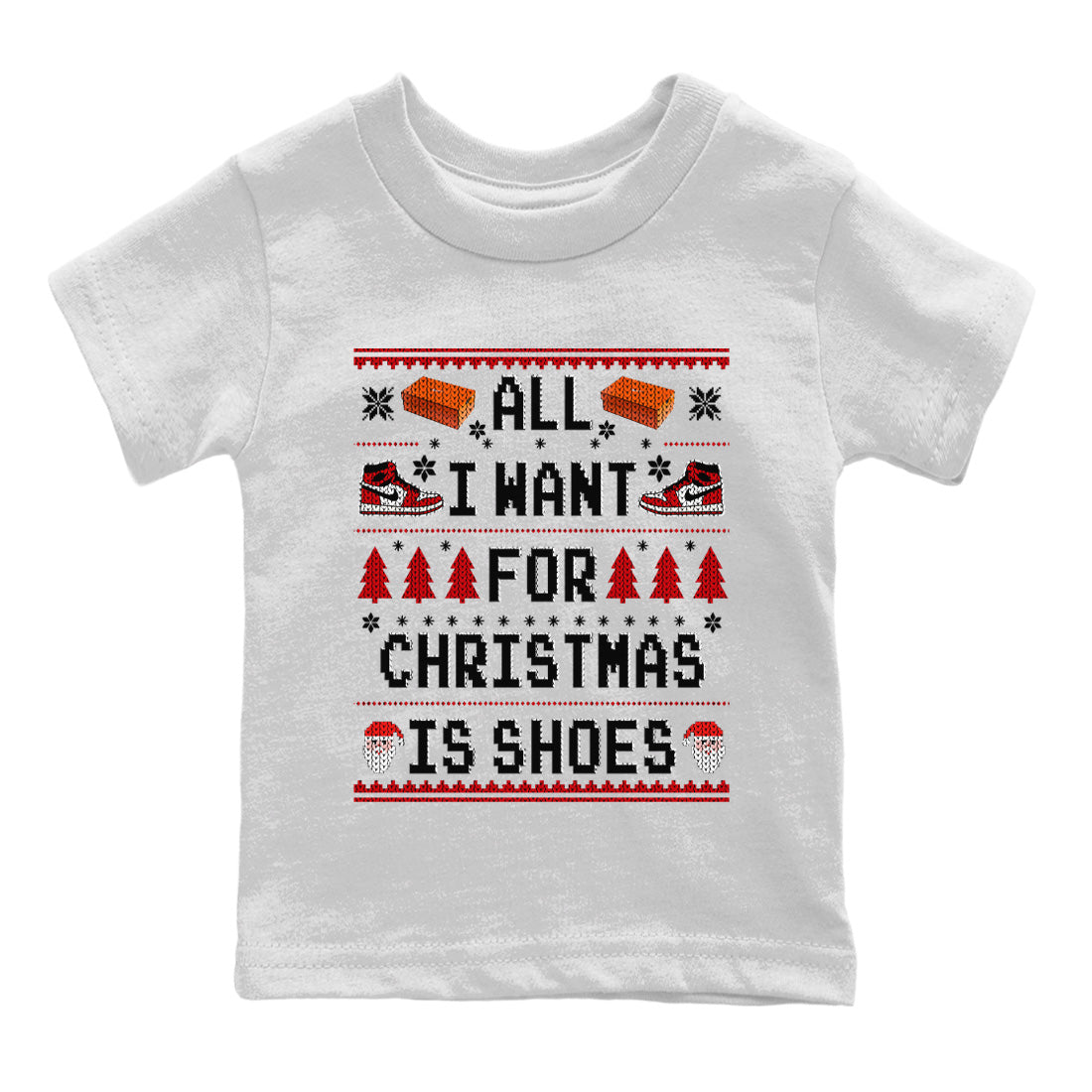 All i want for christmas is shoes Kids Tops - Air Jordan 1 Lost & Found
