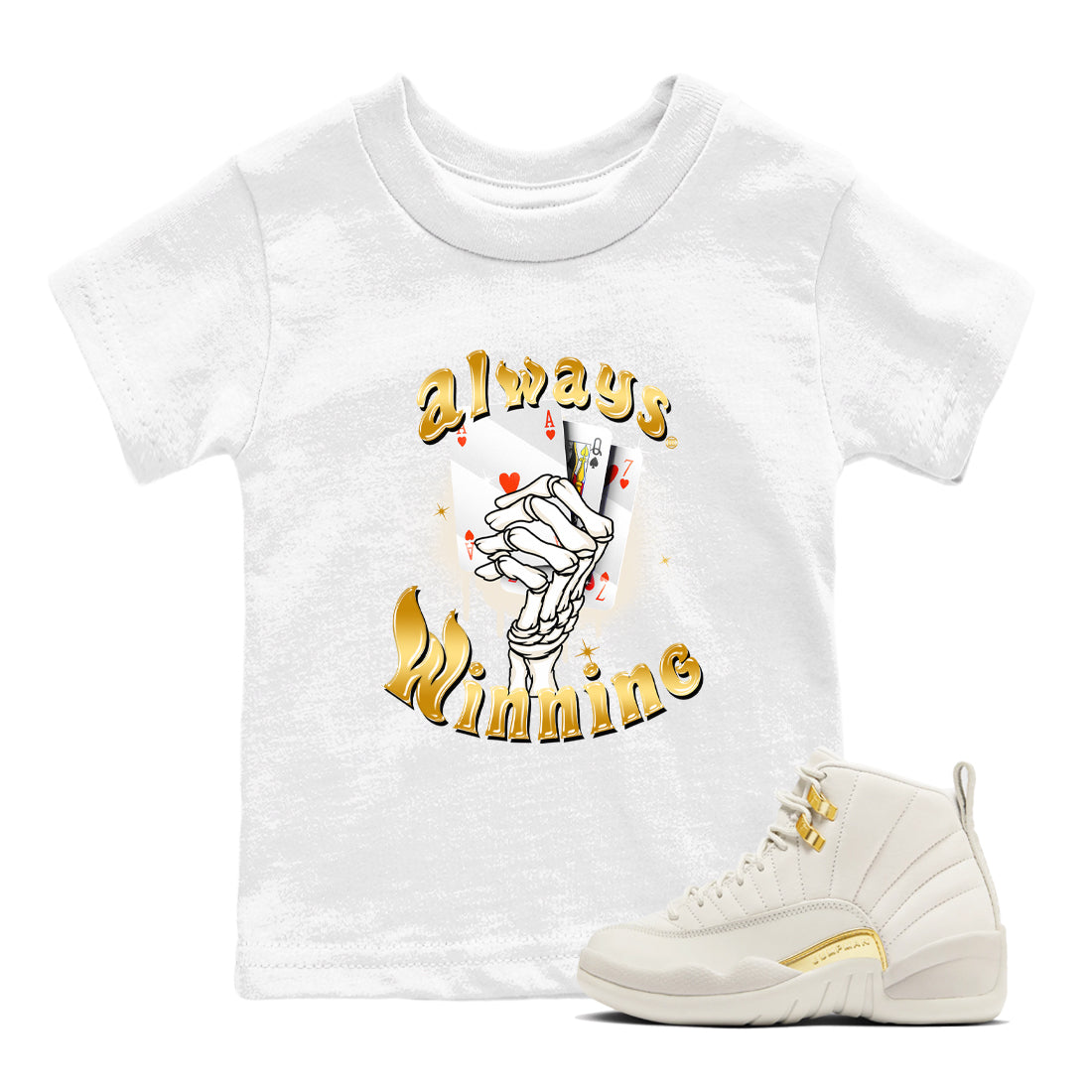 Always Winning snkmatch Tees Kids - Air Jordan 12 Phantom