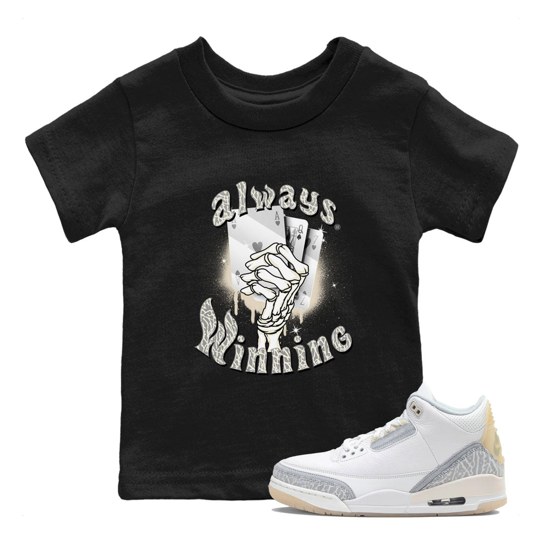 Always Winning snkmatch Tees Kids - Air Jordan 3 Ivory
