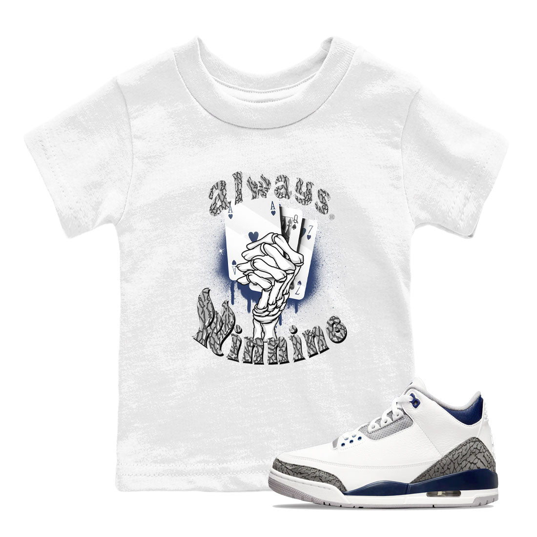 Always Winning snkmatch Tees Kids - Air Jordan 3 Midnight Navy 2023