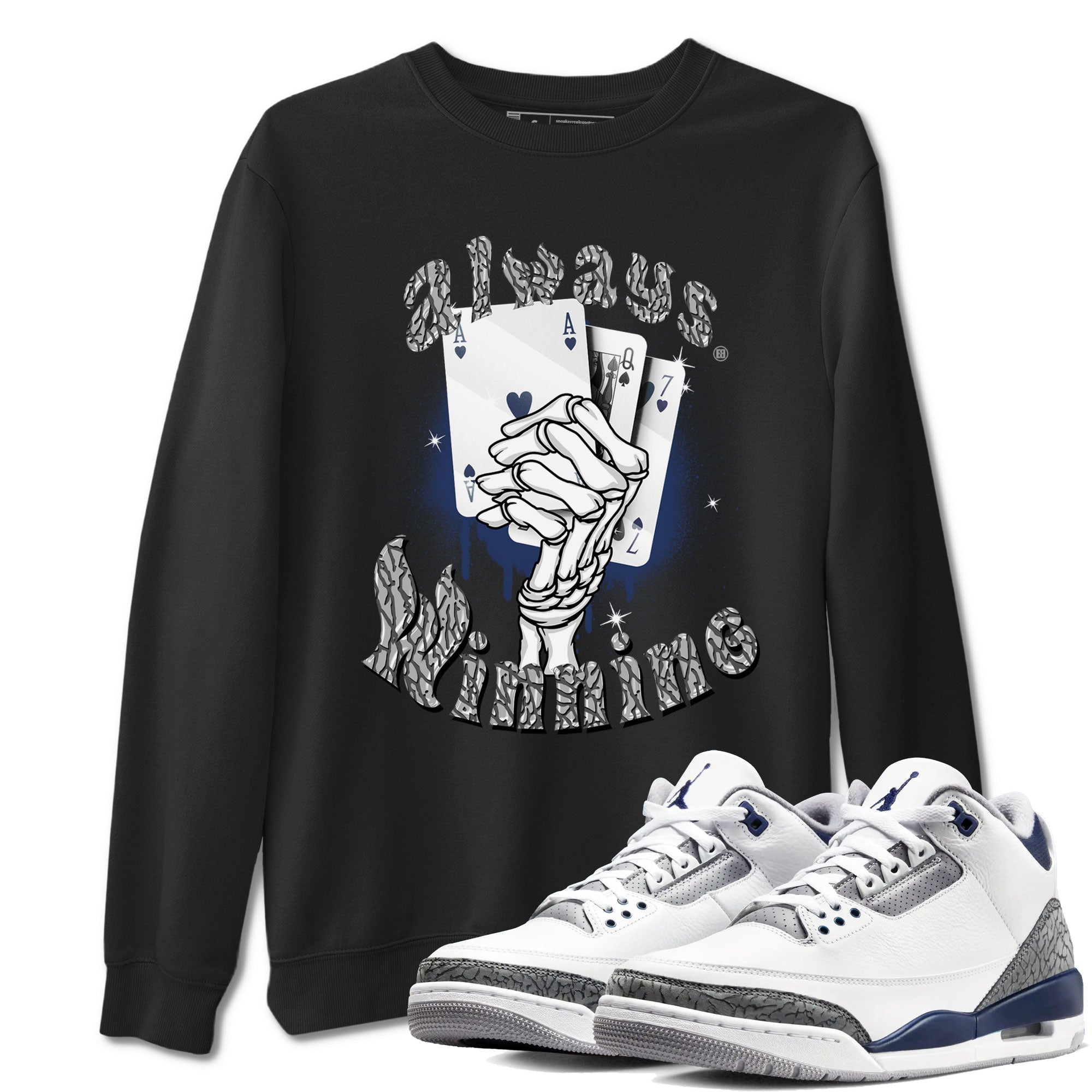Always Winning snkmatch Tees - Air Jordan 3 Midnight Navy 2023