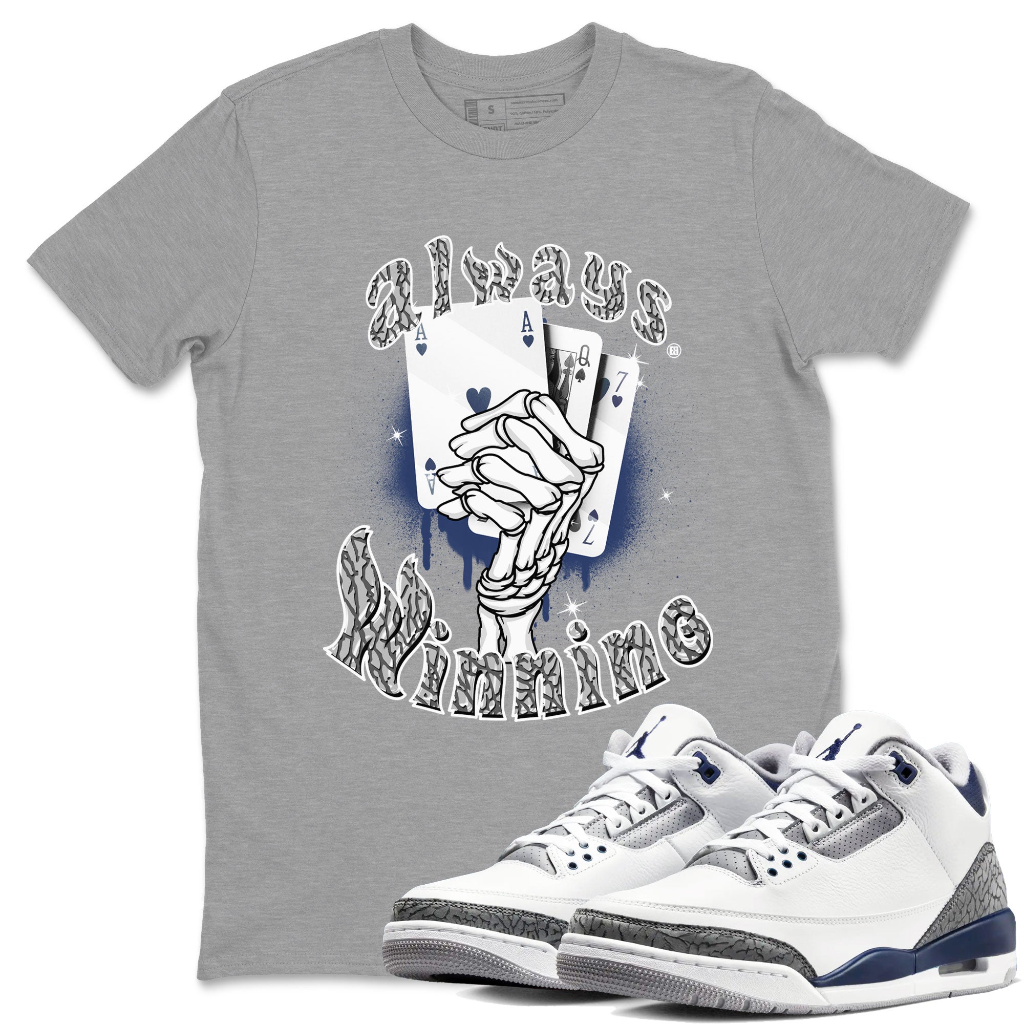 Always Winning snkmatch Tees - Air Jordan 3 Midnight Navy 2023
