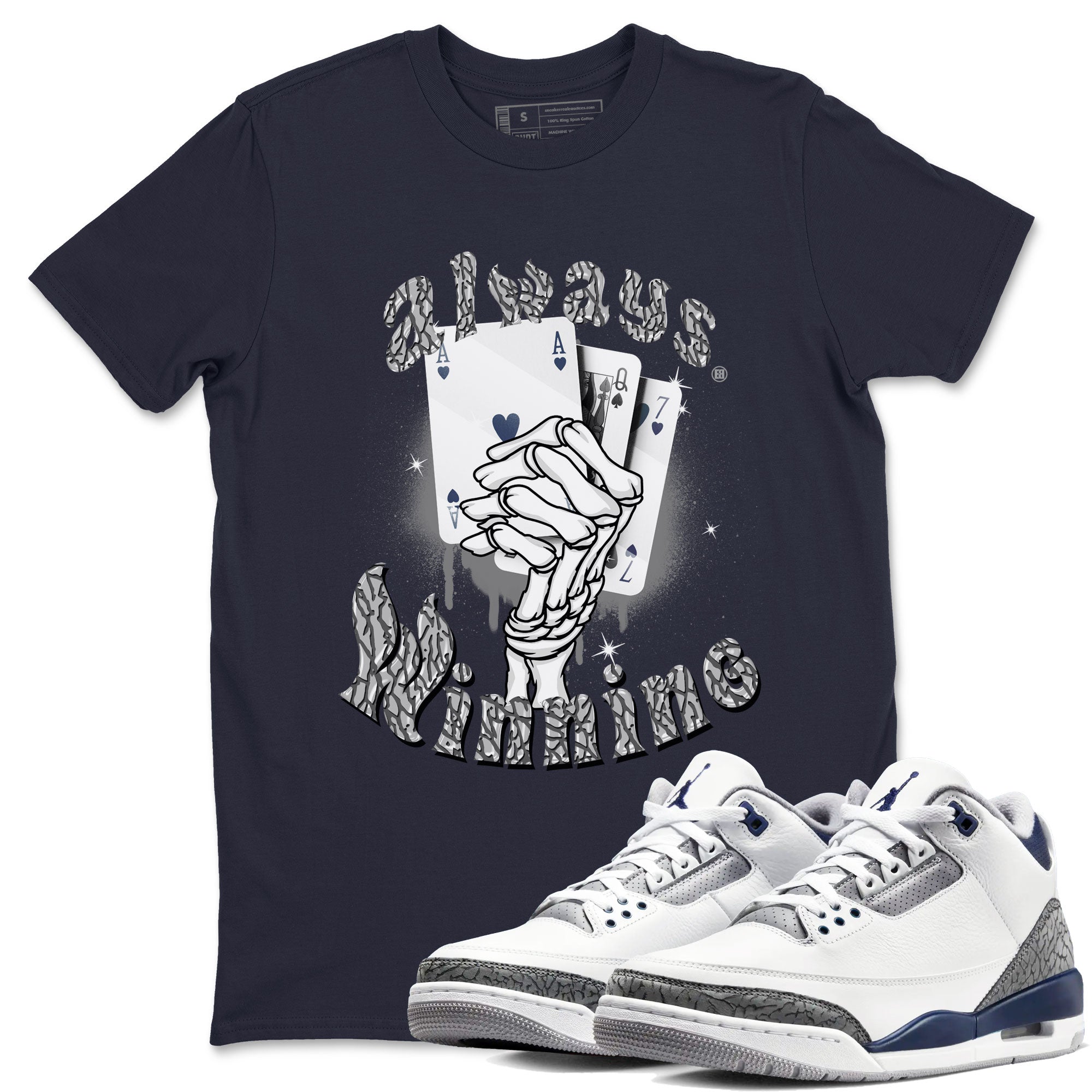 Always Winning snkmatch Tees - Air Jordan 3 Midnight Navy 2023