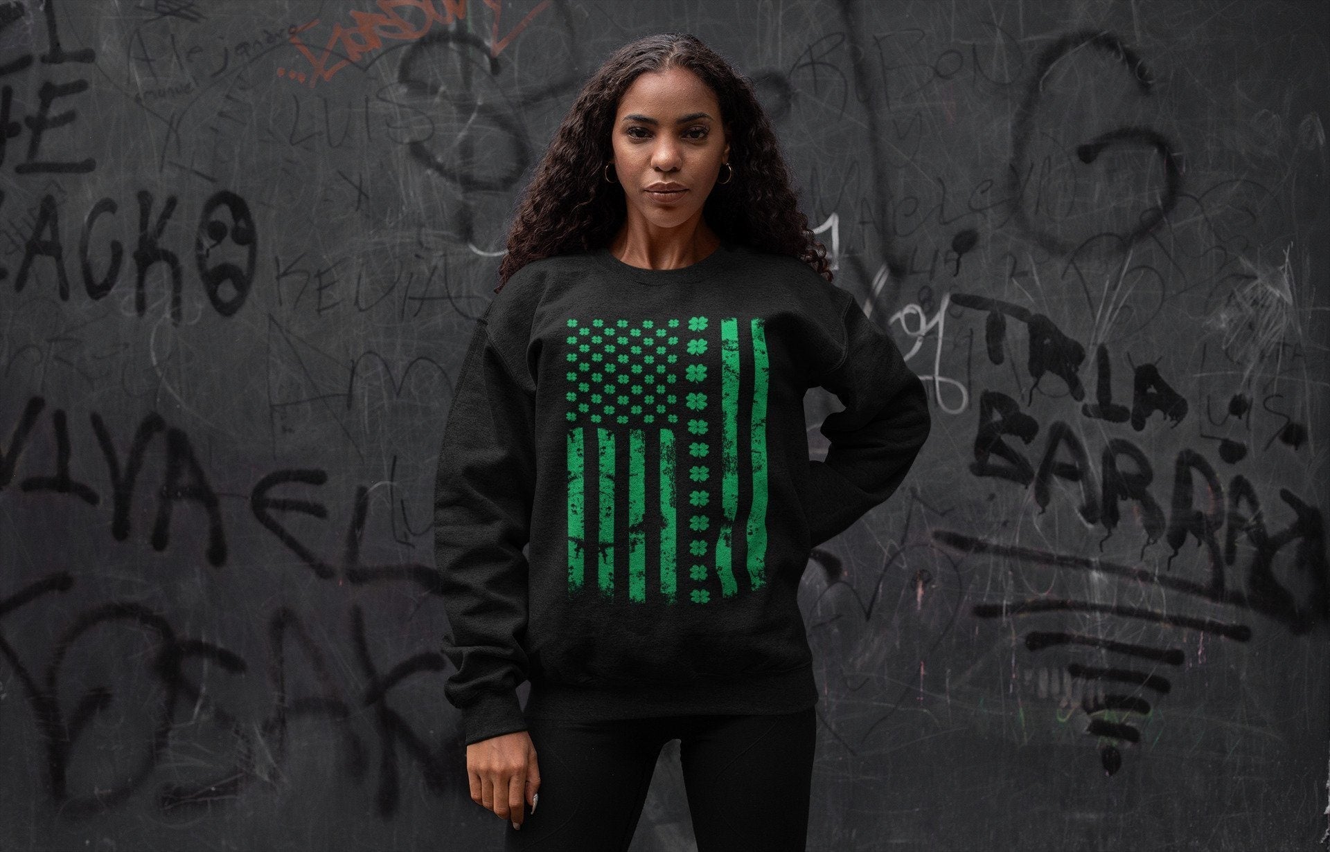American Flag Unisex Tops - Air Jordan 1 Lucky Green