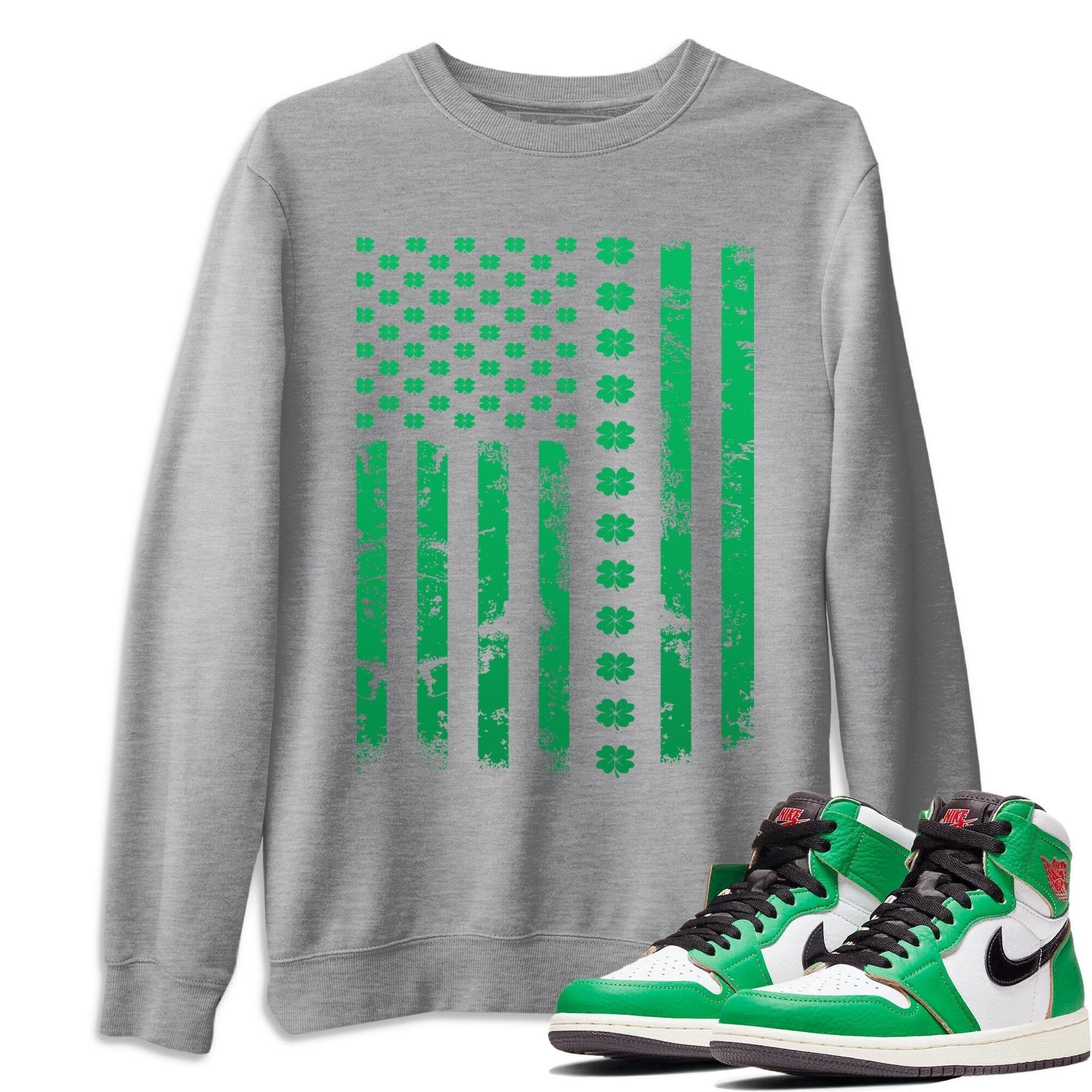American Flag Unisex Tops - Air Jordan 1 Lucky Green