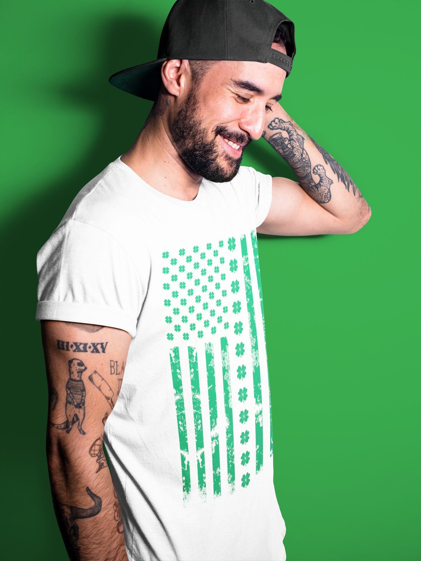 American Flag Unisex Tops - Air Jordan 1 Lucky Green