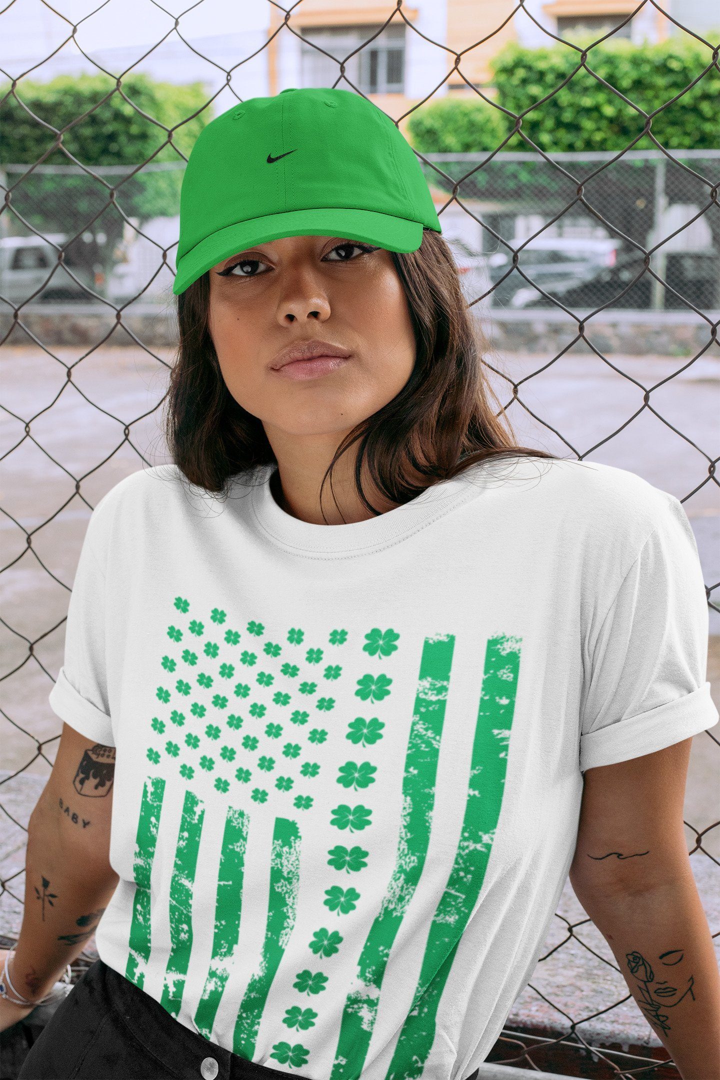 American Flag Unisex Tops - Air Jordan 1 Lucky Green