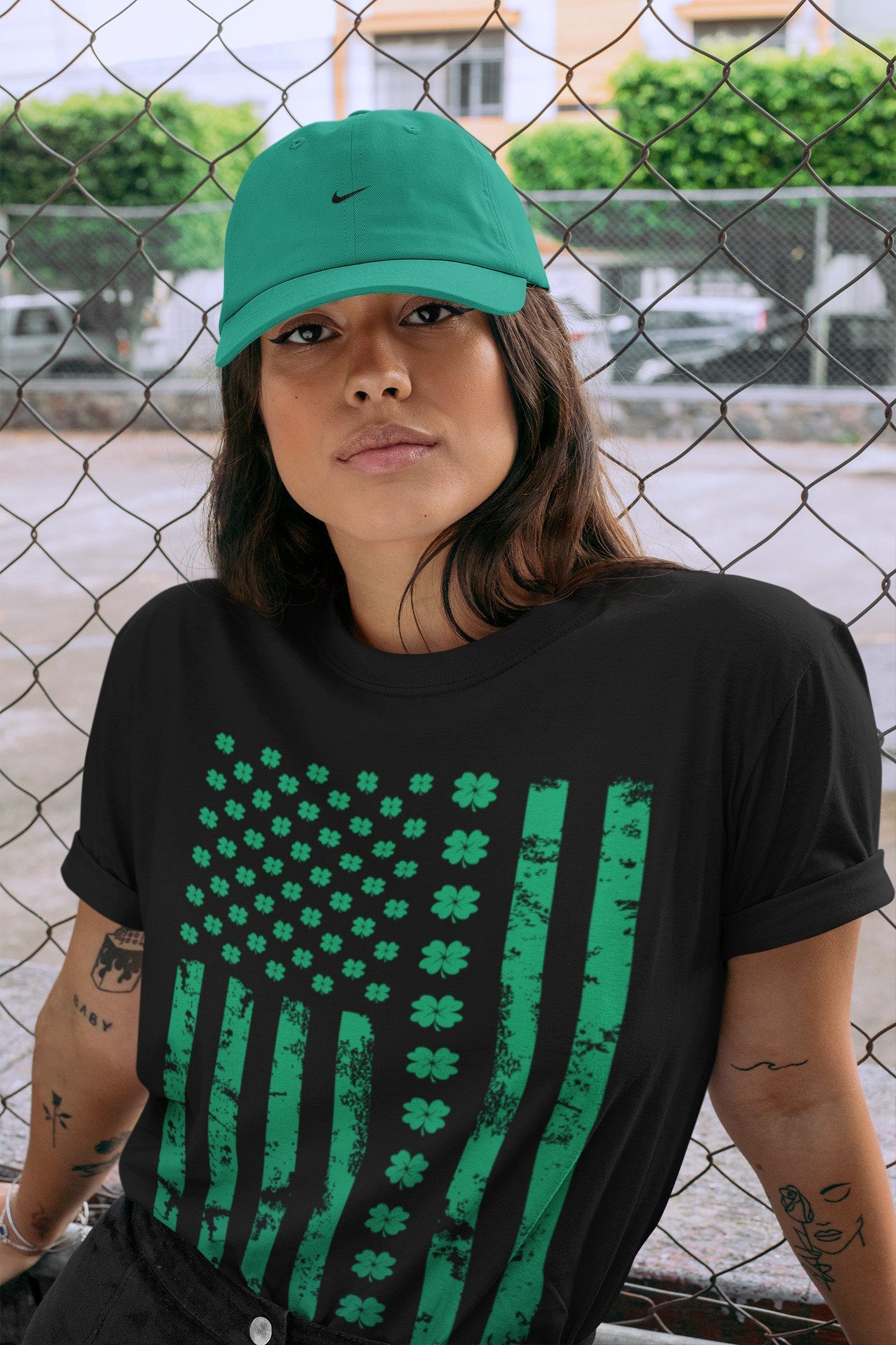 American Flag Unisex Tops - Air Jordan 13 Lucky Green