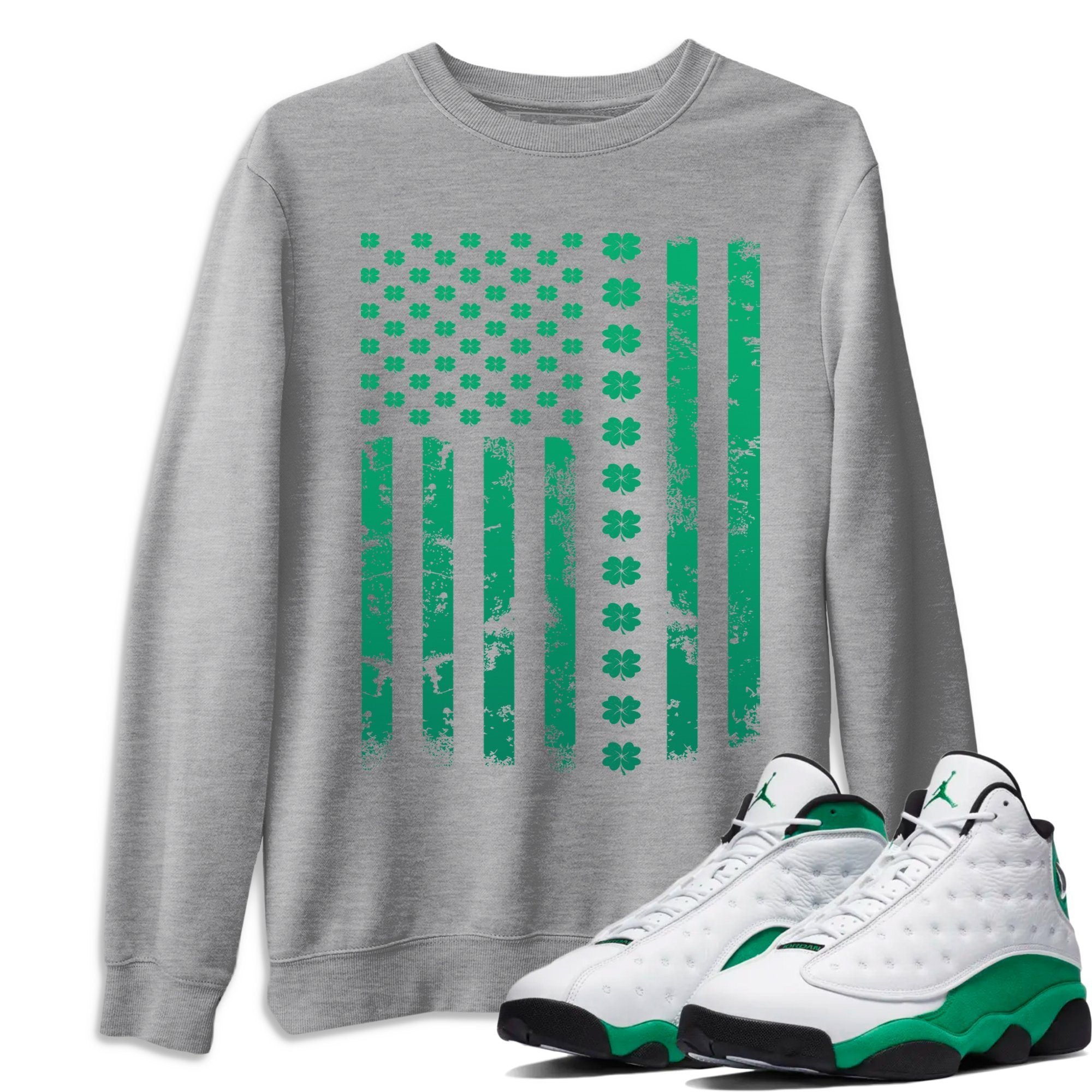 American Flag Unisex Tops - Air Jordan 13 Lucky Green
