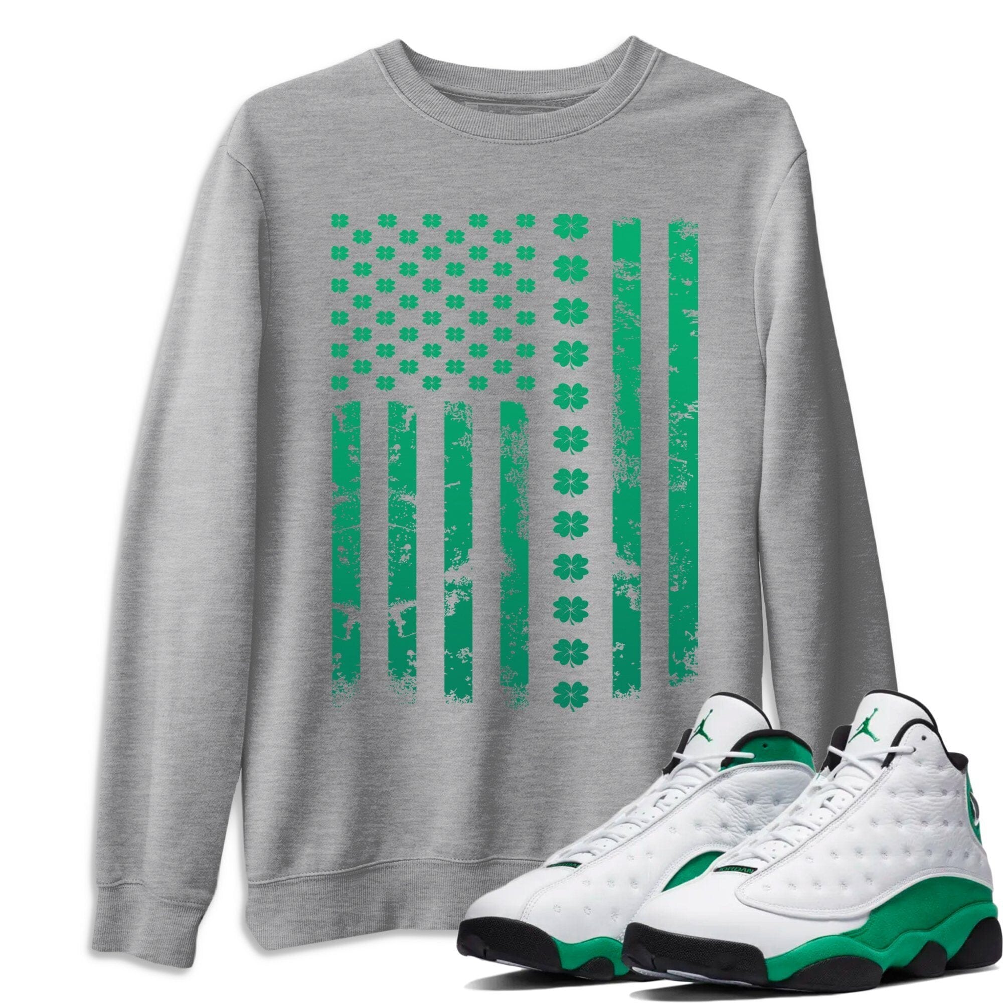 American Flag Unisex Tops - Air Jordan 13 Lucky Green