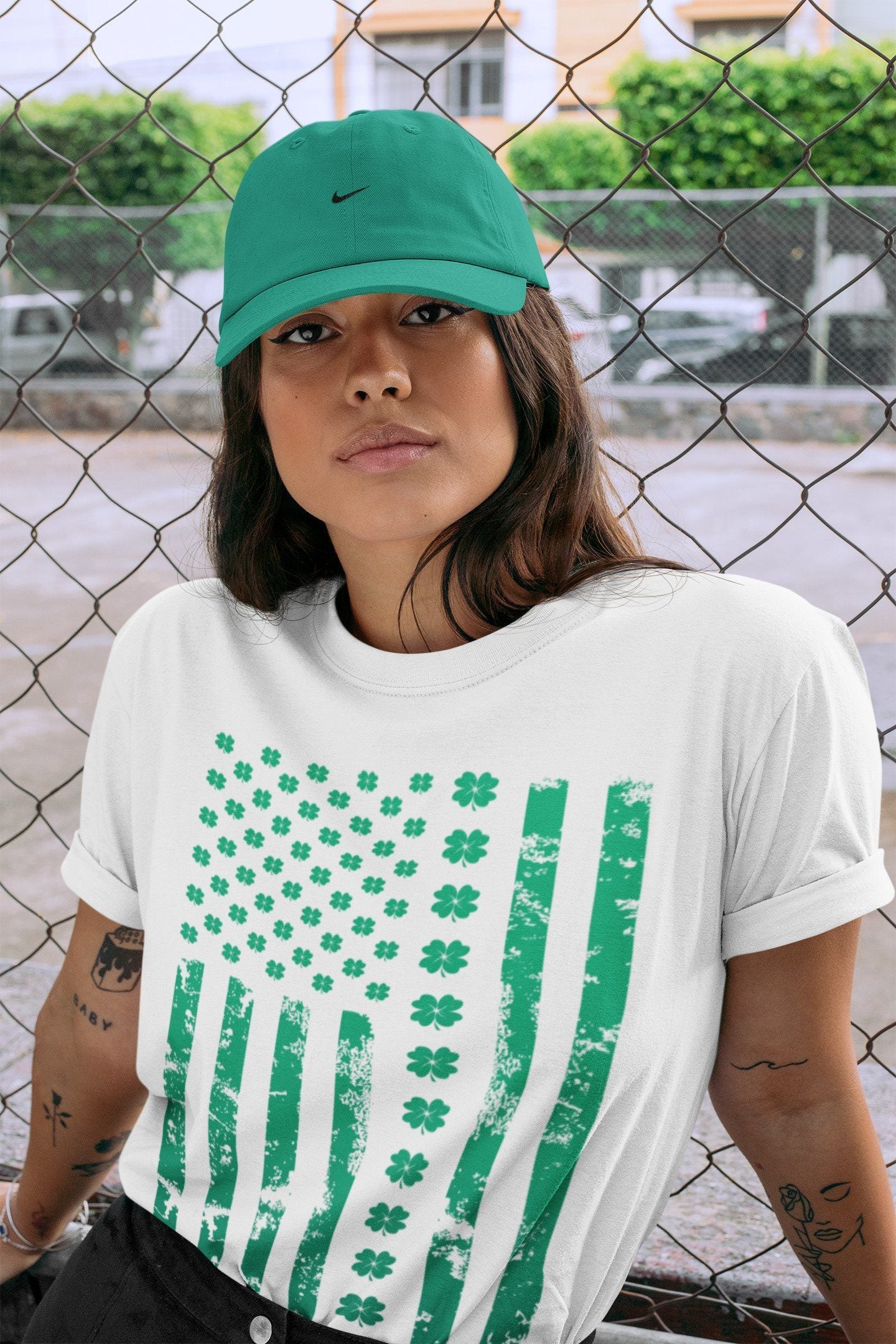 American Flag Unisex Tops - Air Jordan 13 Lucky Green
