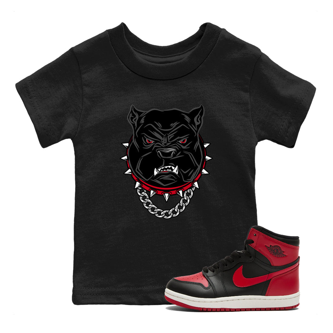 Angry Bulldog snkmatch Tees Kids - Air Jordan 1 '85 Bred