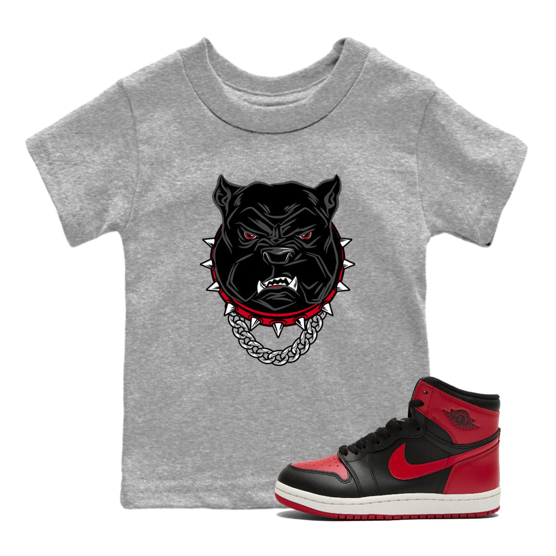 Angry Bulldog snkmatch Tees Kids - Air Jordan 1 '85 Bred