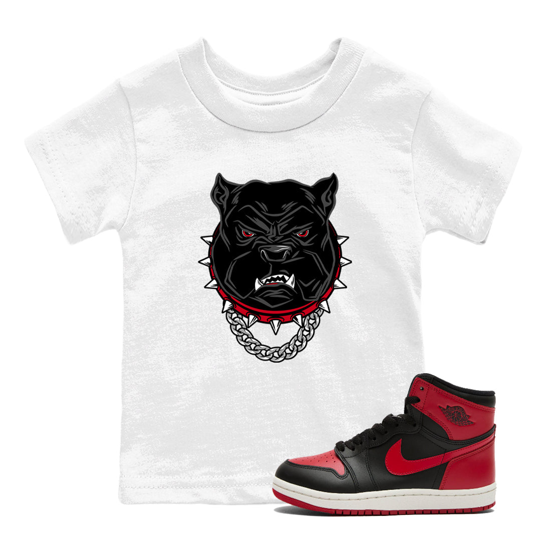 Angry Bulldog snkmatch Tees Kids - Air Jordan 1 '85 Bred