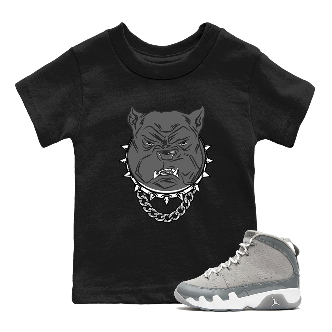 Angry Bulldog snkmatch Tees Kids - Air Jordan 9 Cool Grey