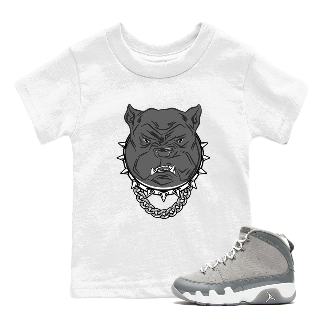 Angry Bulldog snkmatch Tees Kids - Air Jordan 9 Cool Grey