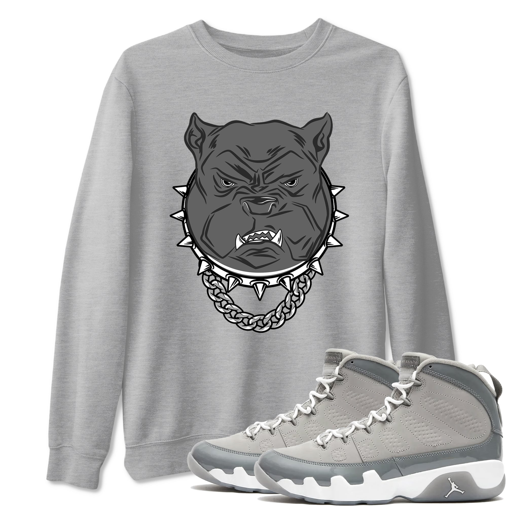 Angry Bulldog snkmatch Tees - Air Jordan 9 Cool Grey