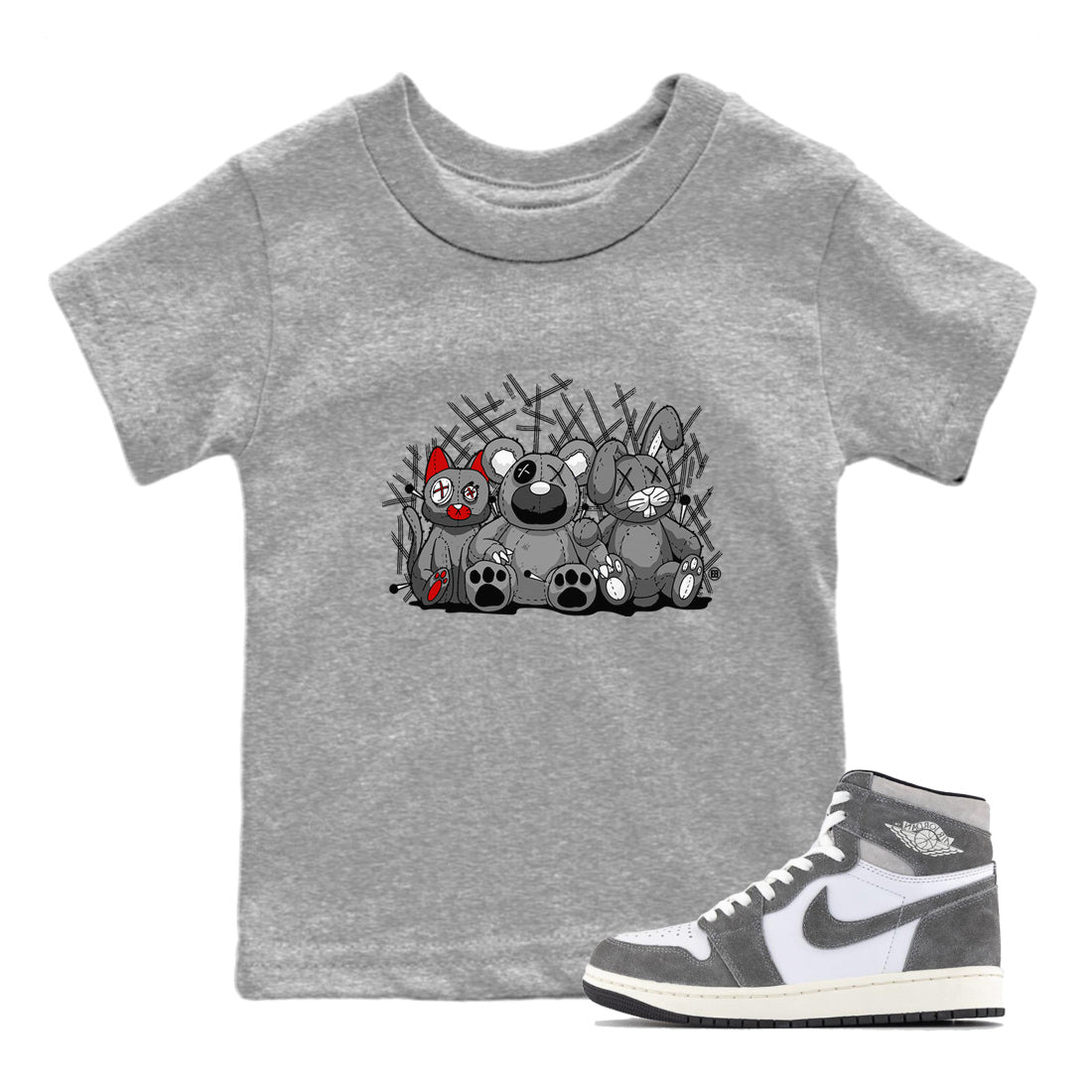 Animal Homies Kids Tops - Air Jordan 1 Washed Heritage