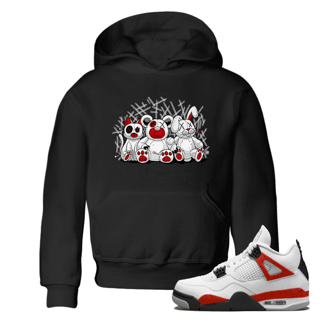 Animal Homies Kids Tops - Air Jordan 4 Red Cement