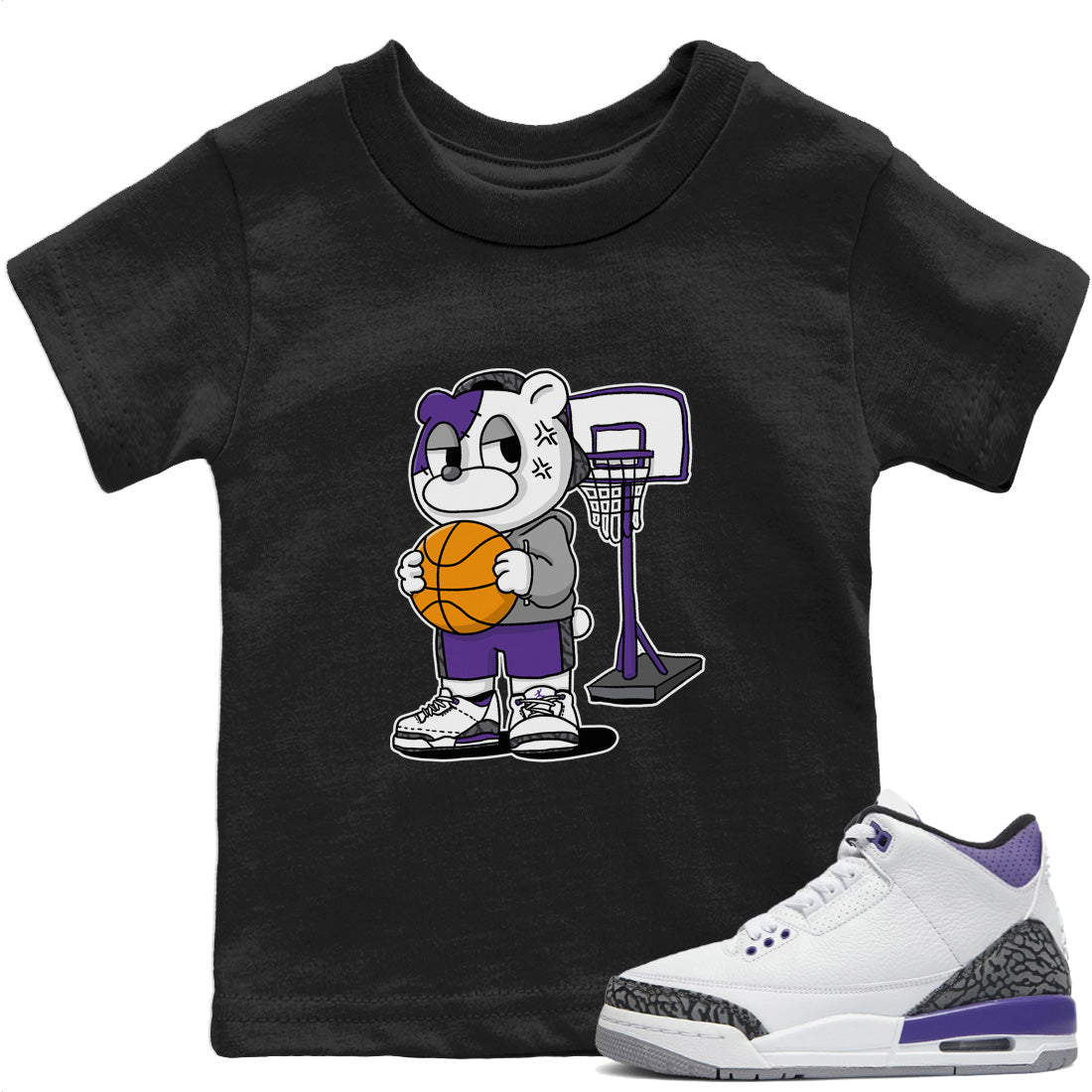Annoyed Bear Kids Tops - Air Jordan 3 Dark Iris
