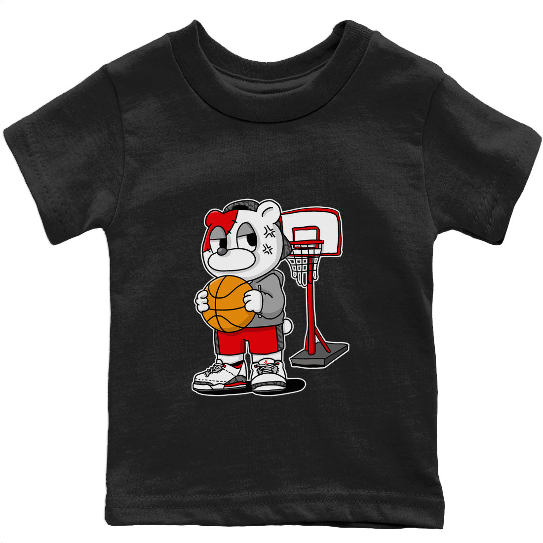 Annoyed Bear Kids Tops - Air Jordan 3 Fire Red