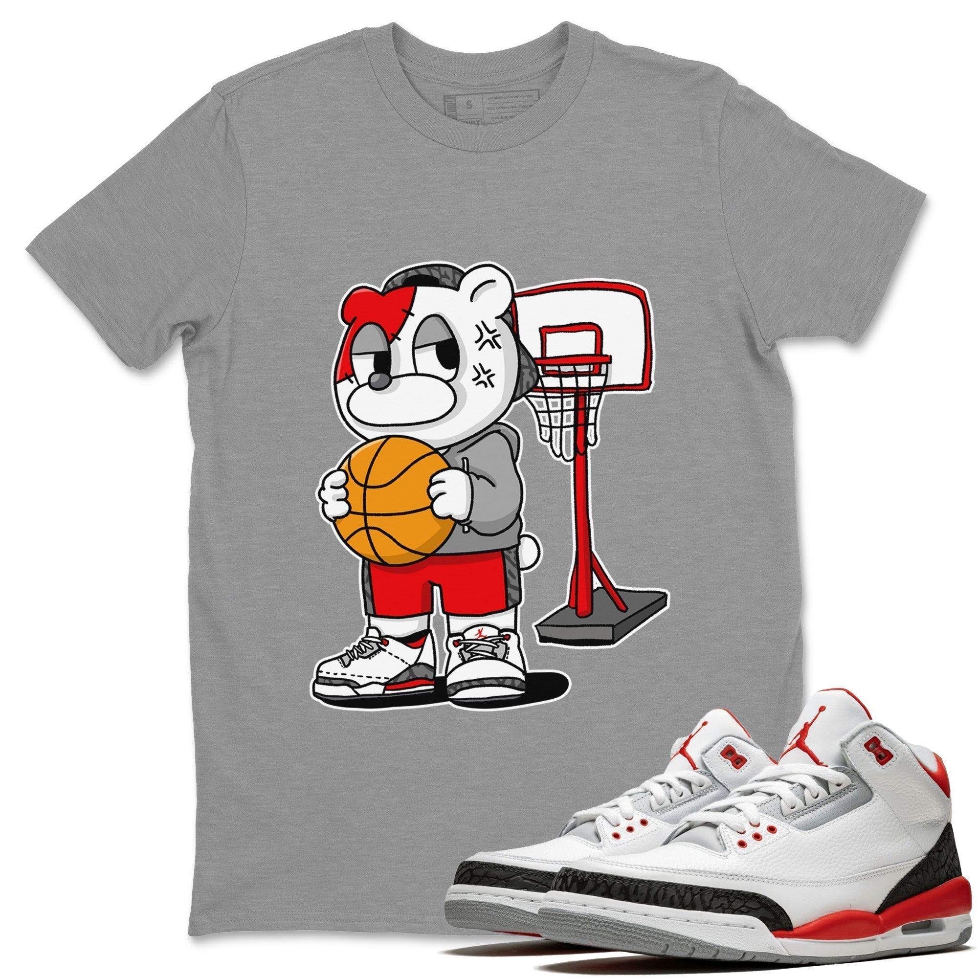 Annoyed Bear Unisex Tops - Air Jordan 3 Fire Red