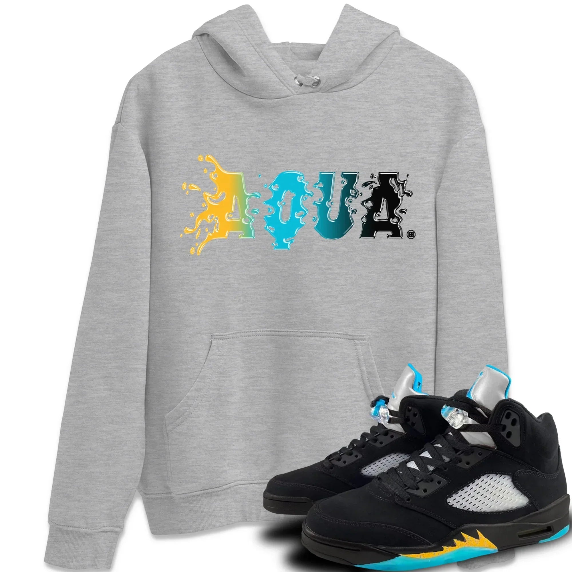 Aqua Unisex Tops - Air Jordan 5 Aqua