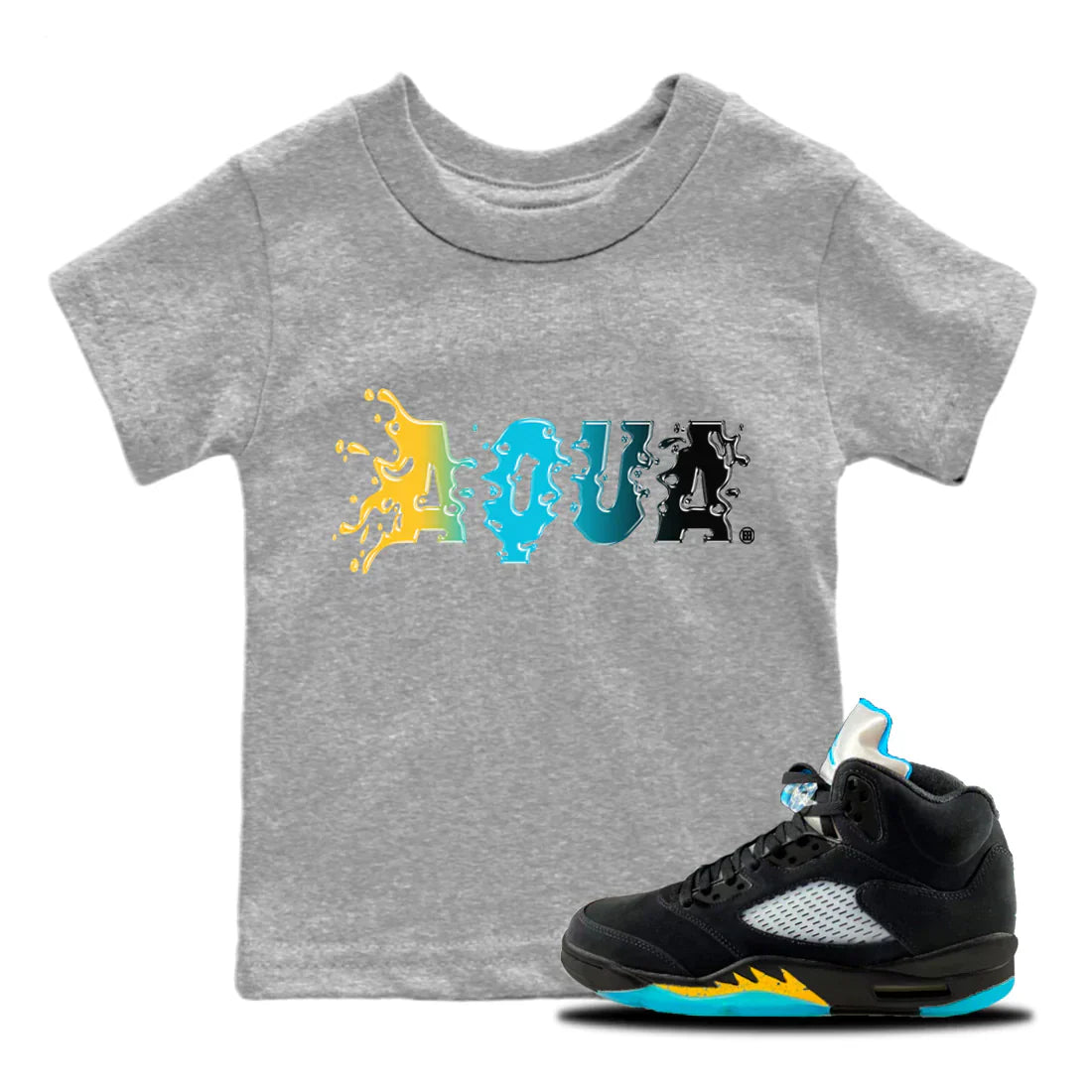 Aqua Kids Tops - Air Jordan 5 Aqua