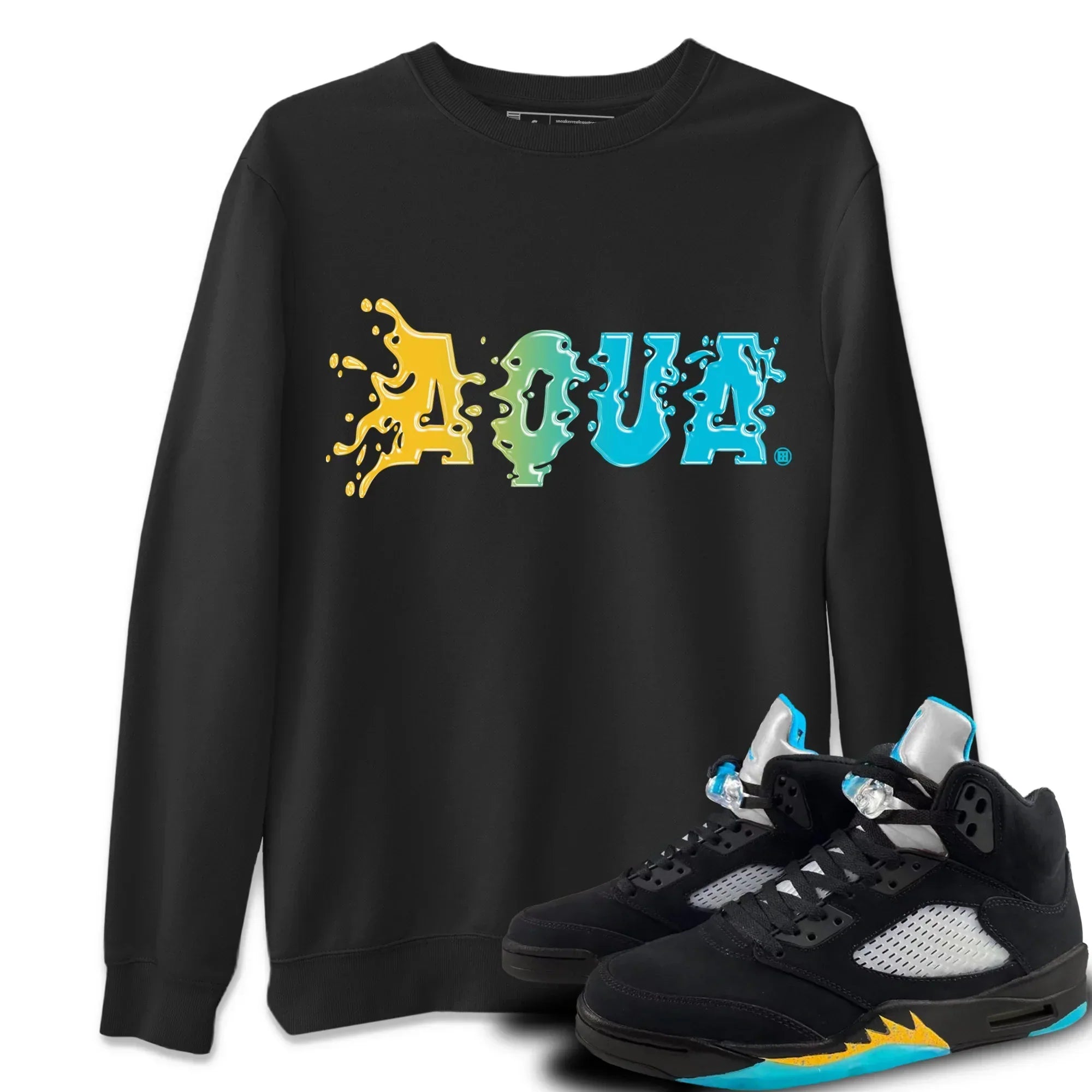 Aqua Unisex Tops - Air Jordan 5 Aqua