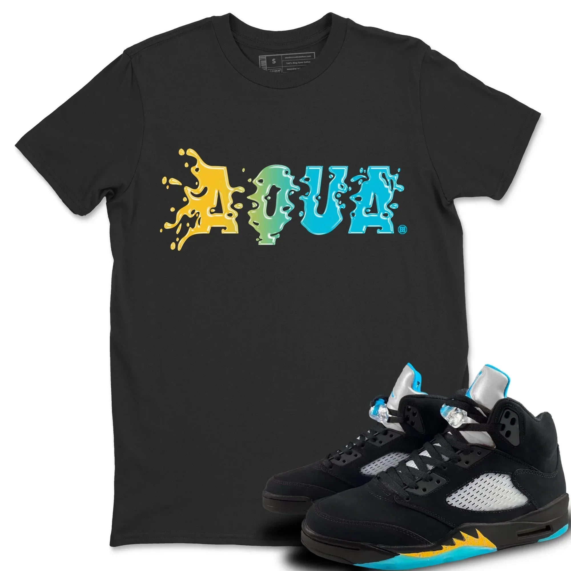 Aqua Unisex Tops - Air Jordan 5 Aqua