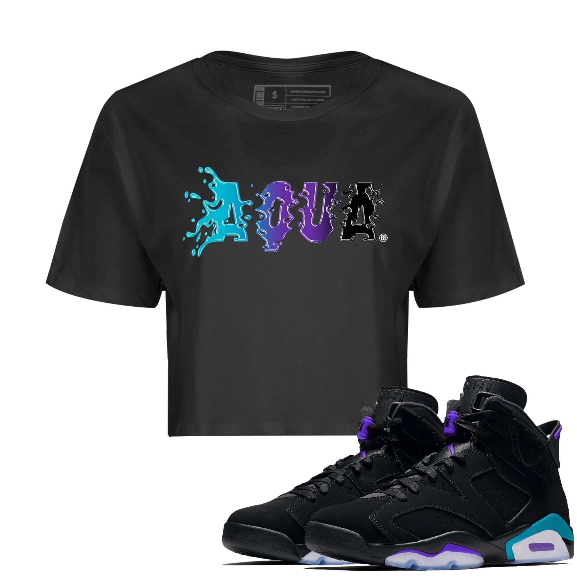 Aqua Women's Tops - Air Jordan 6 Aqua
