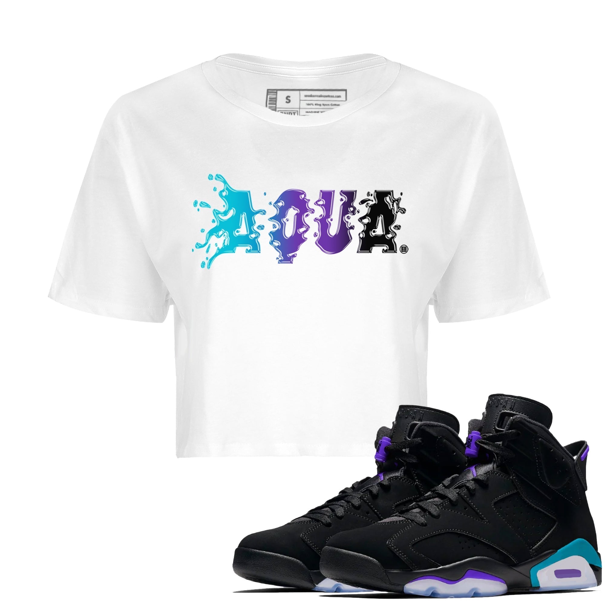 Aqua Women's Tops - Air Jordan 6 Aqua