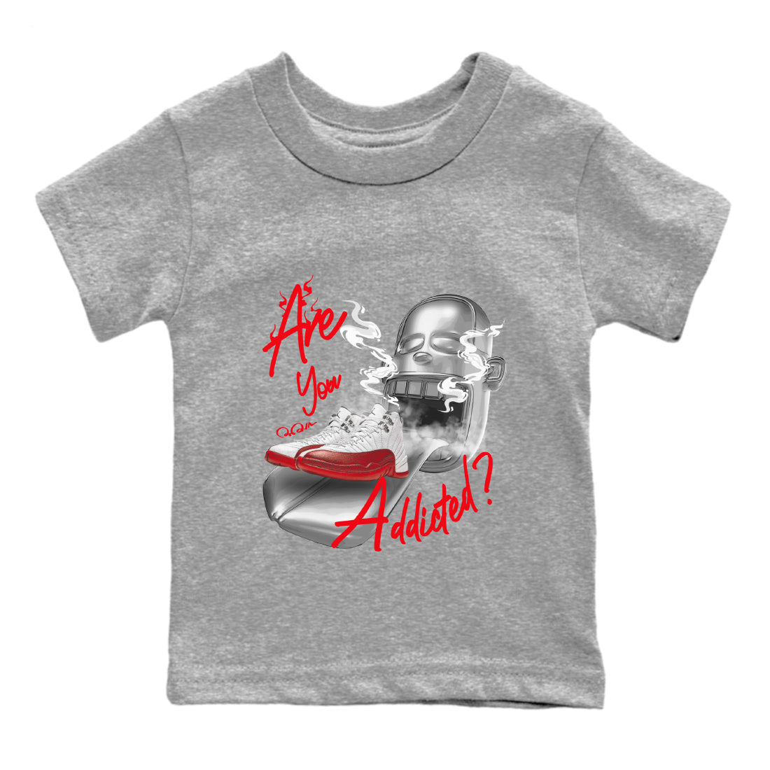 Are You Addicted Kids Tops - Air Jordan 12 Cherry