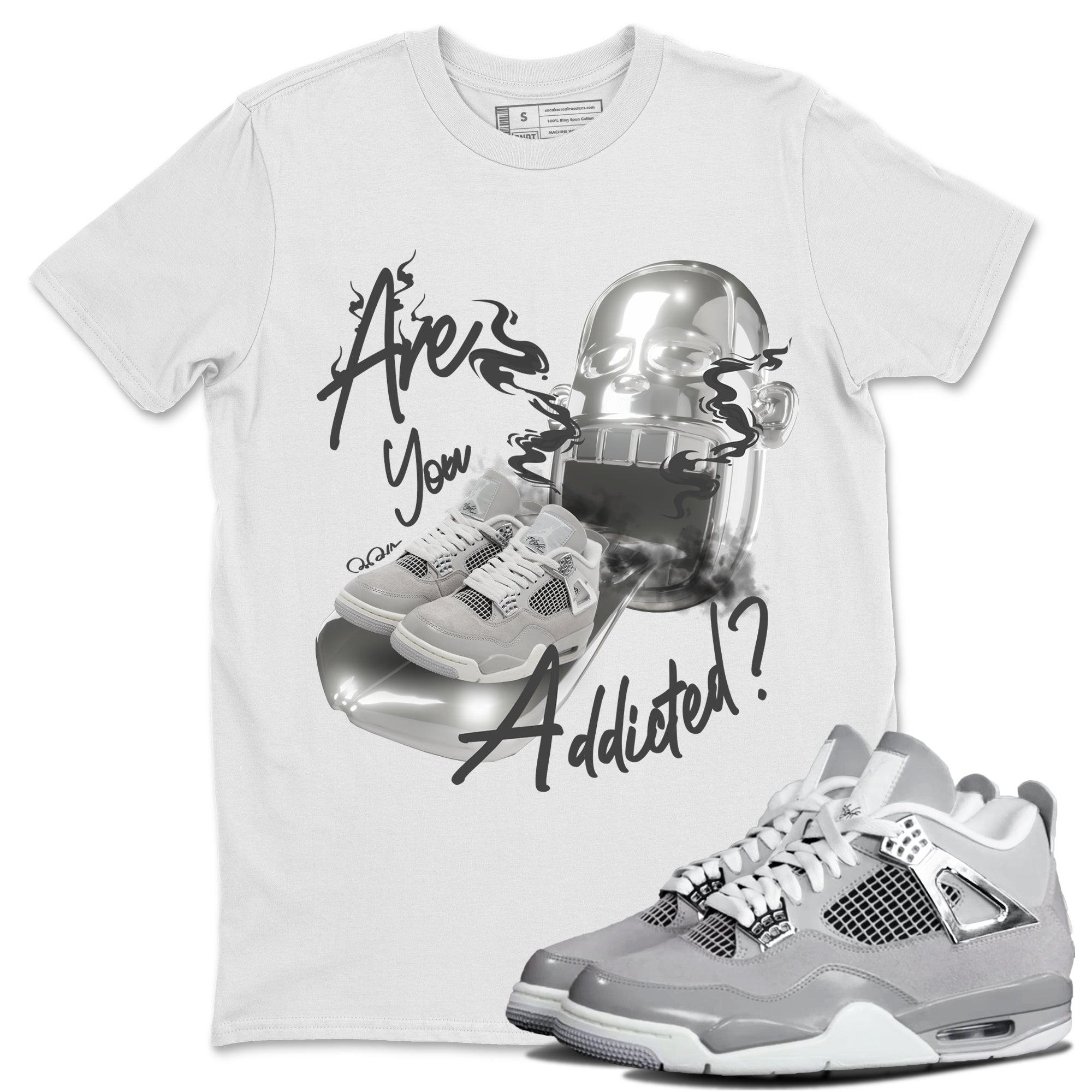 Are You Addicted snkmatch Tee - Air Jordan 4 Frozen Moments