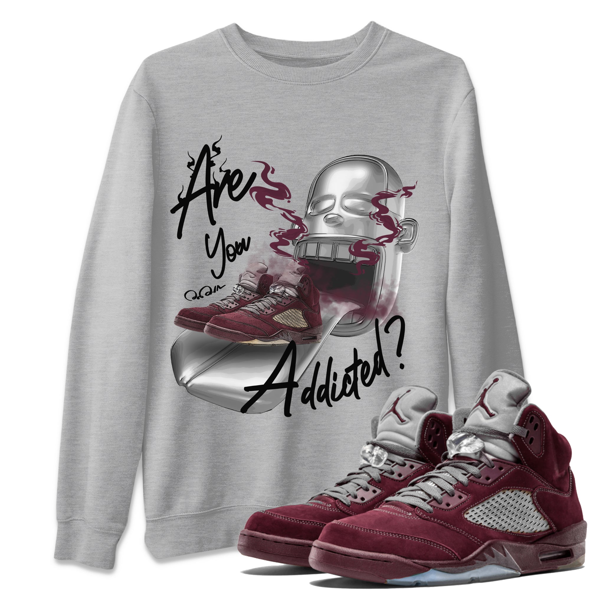Are You Addicted Unisex Tops - Air Jordan 5 Burgundy
