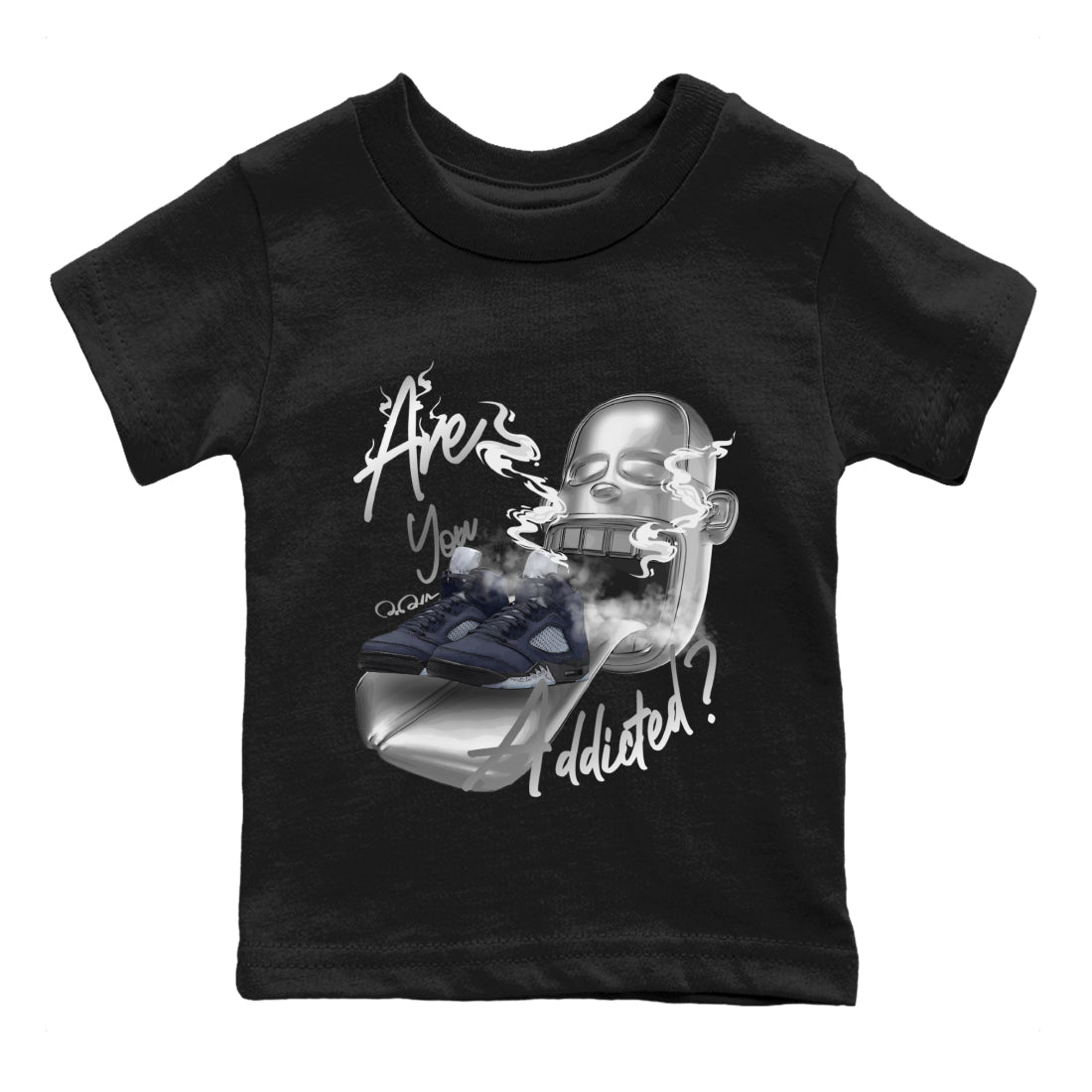 Are You Addicted Kids Tops - Air Jordan 5 Georgetown