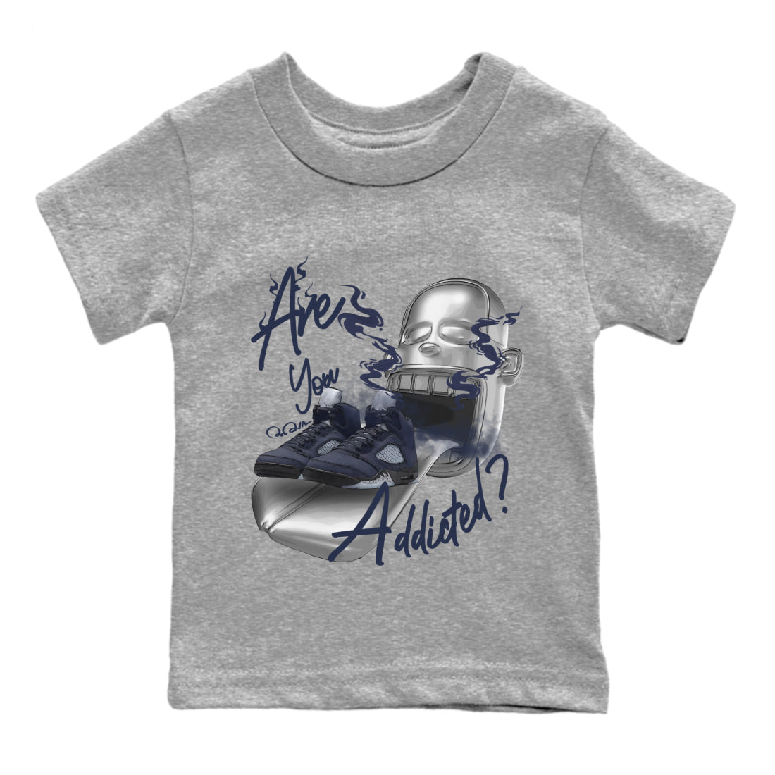 Are You Addicted Kids Tops - Air Jordan 5 Georgetown