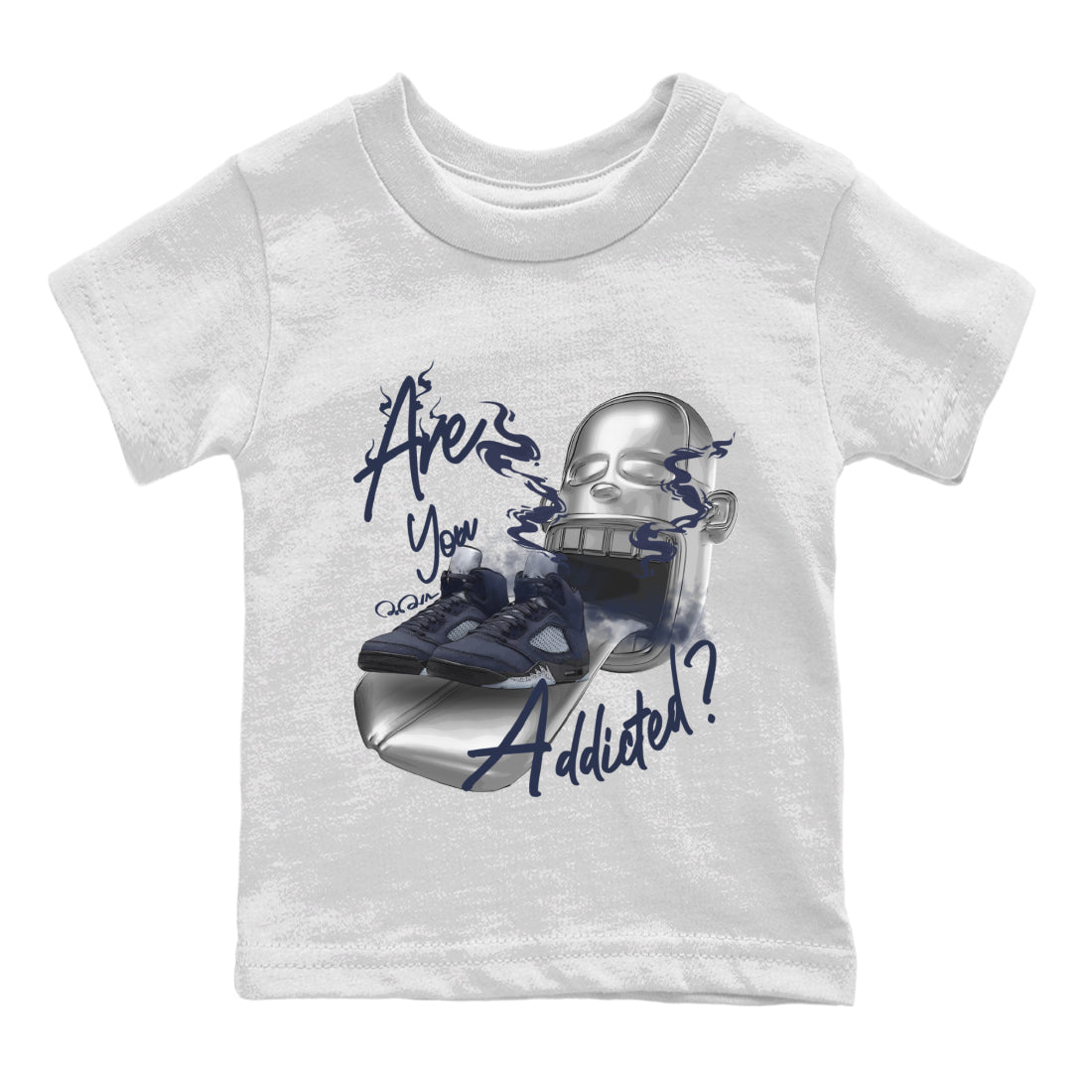Are You Addicted Kids Tops - Air Jordan 5 Georgetown