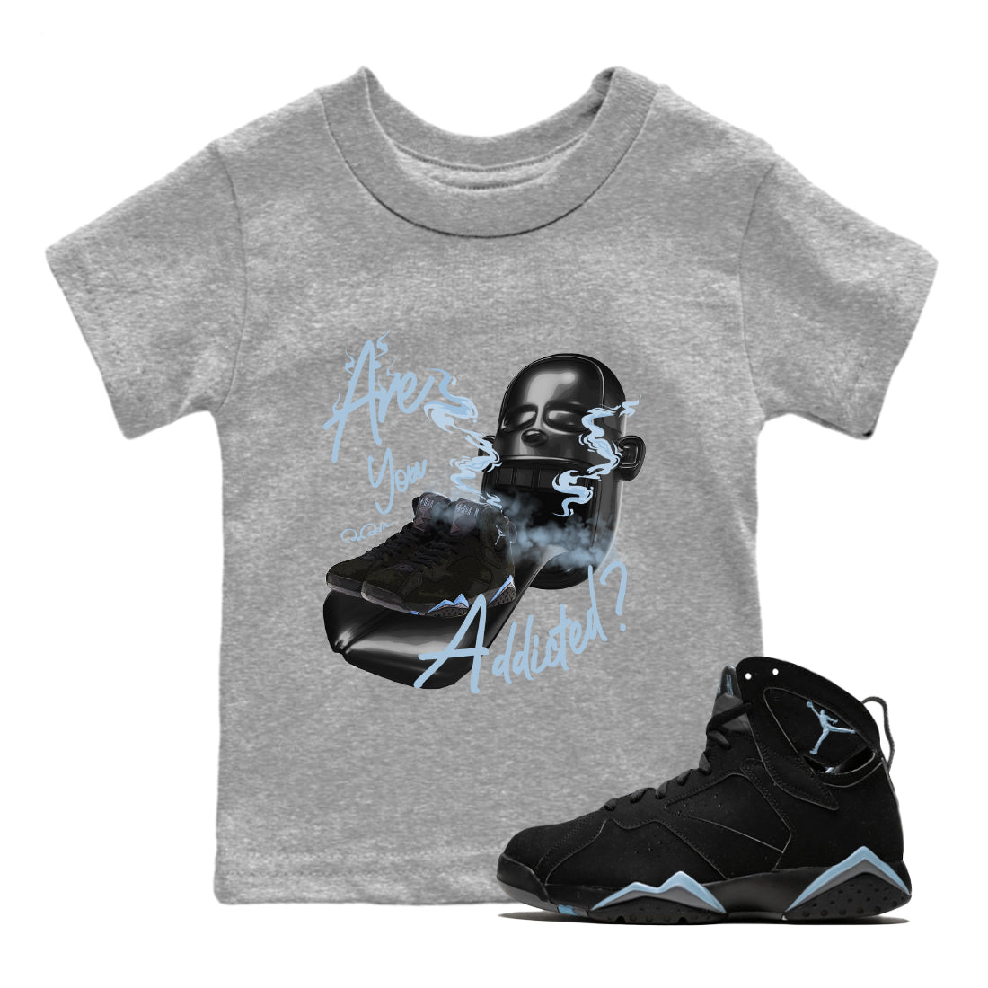 Are You Addicted Kids Tops - Air Jordan 7 Chambray