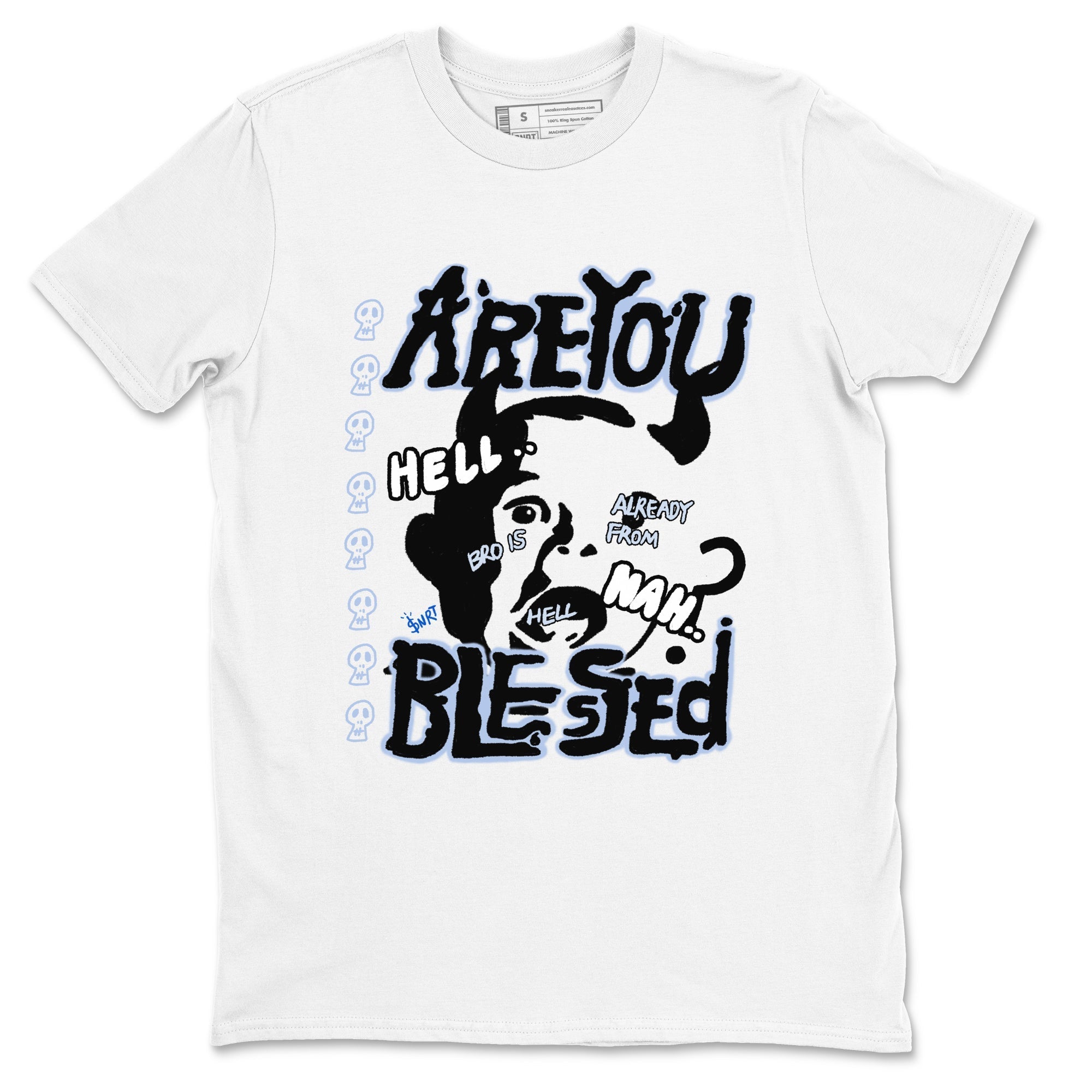 Are You Blessed snkmatch Tees - Air Jordan 11 Black and Varsity Royal