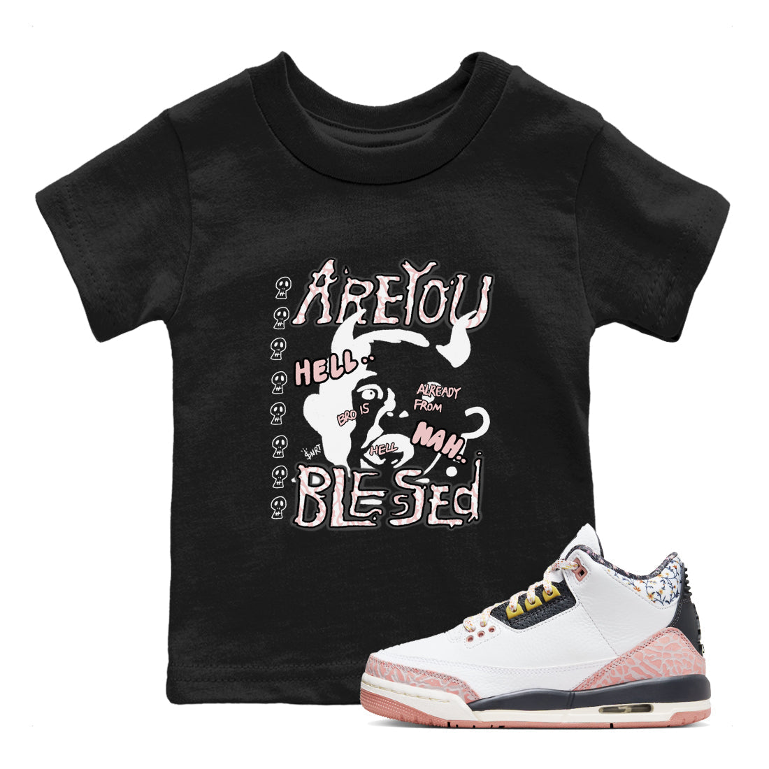 Are You Blessed snkmatch Tees Kids - Air Jordan 3 Vintage Floral
