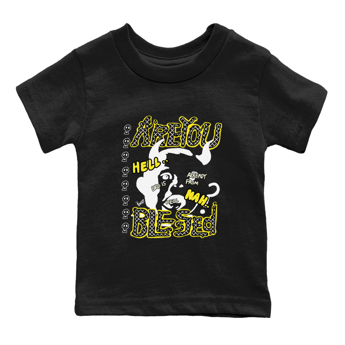 Are You Blessed snkmatch Tees Kids - Air Jordan 4 Vivid Sulfur