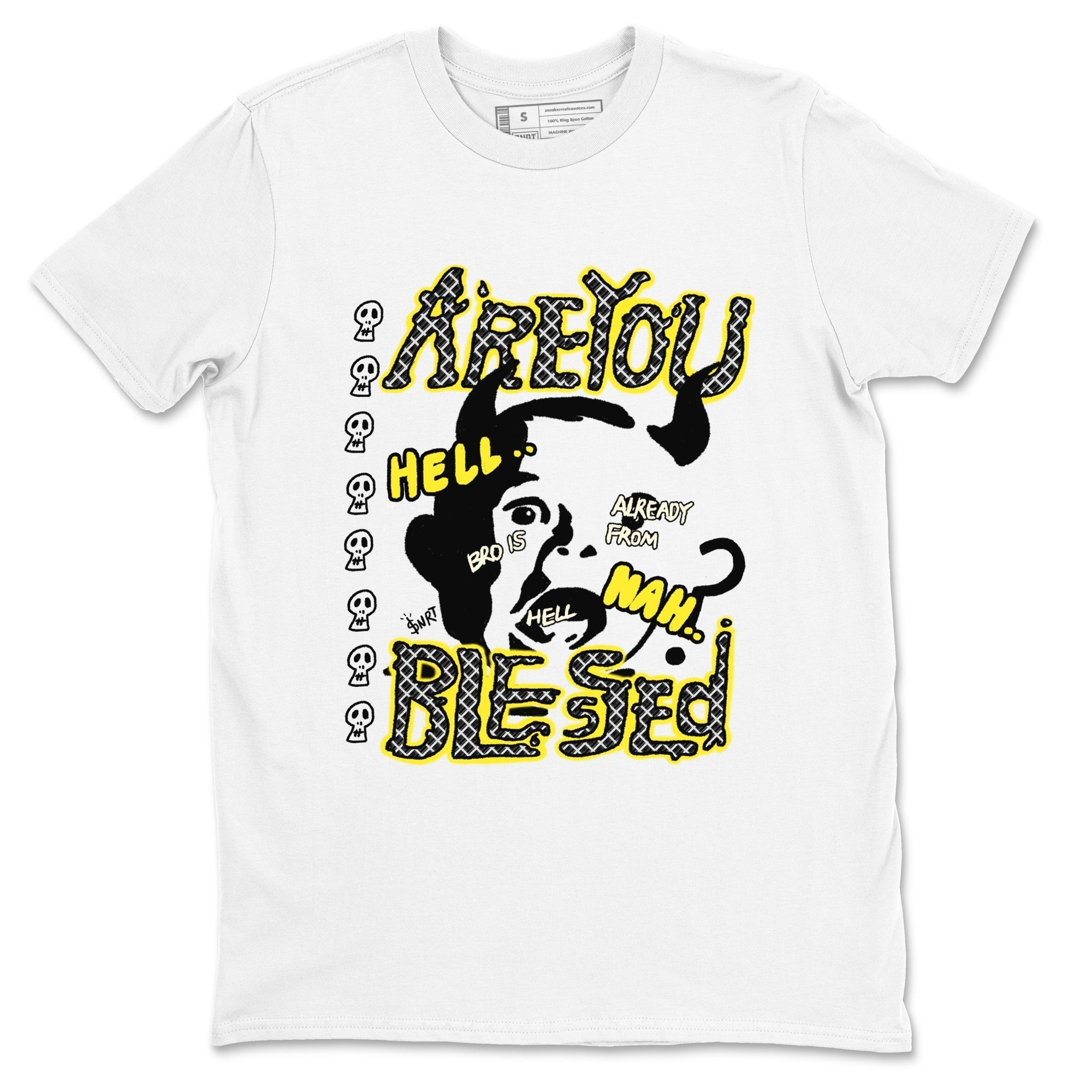 Are You Blessed snkmatch Tees - Air Jordan 4 Vivid Sulfur