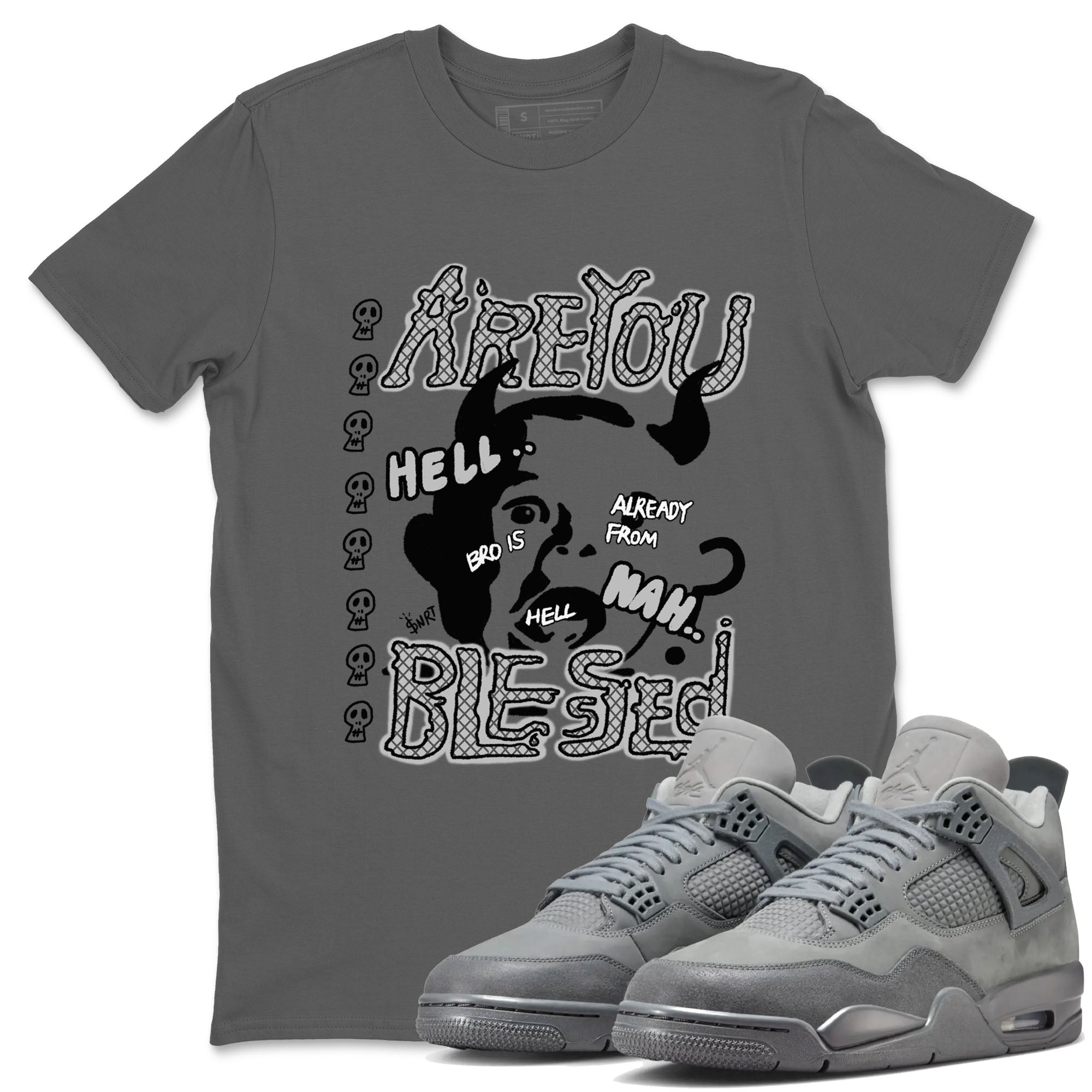 Are You Blessed snkmatch Tees - Air Jordan 4 Wet Cement