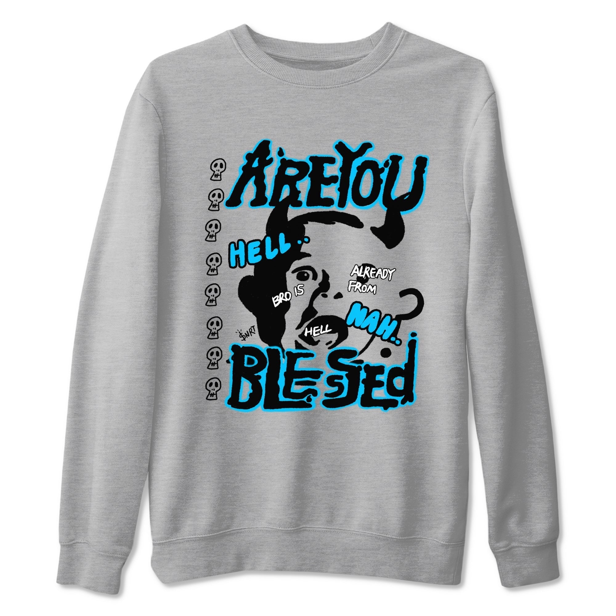 Are You Blessed snkmatch Tees - Air Jordan 9 Powder Blue