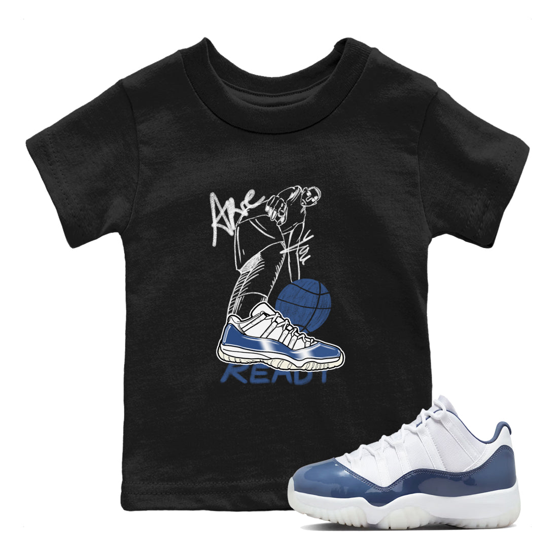 Are You Ready snkmatch Tees Kids - Air Jordan 11 Diffused Blue