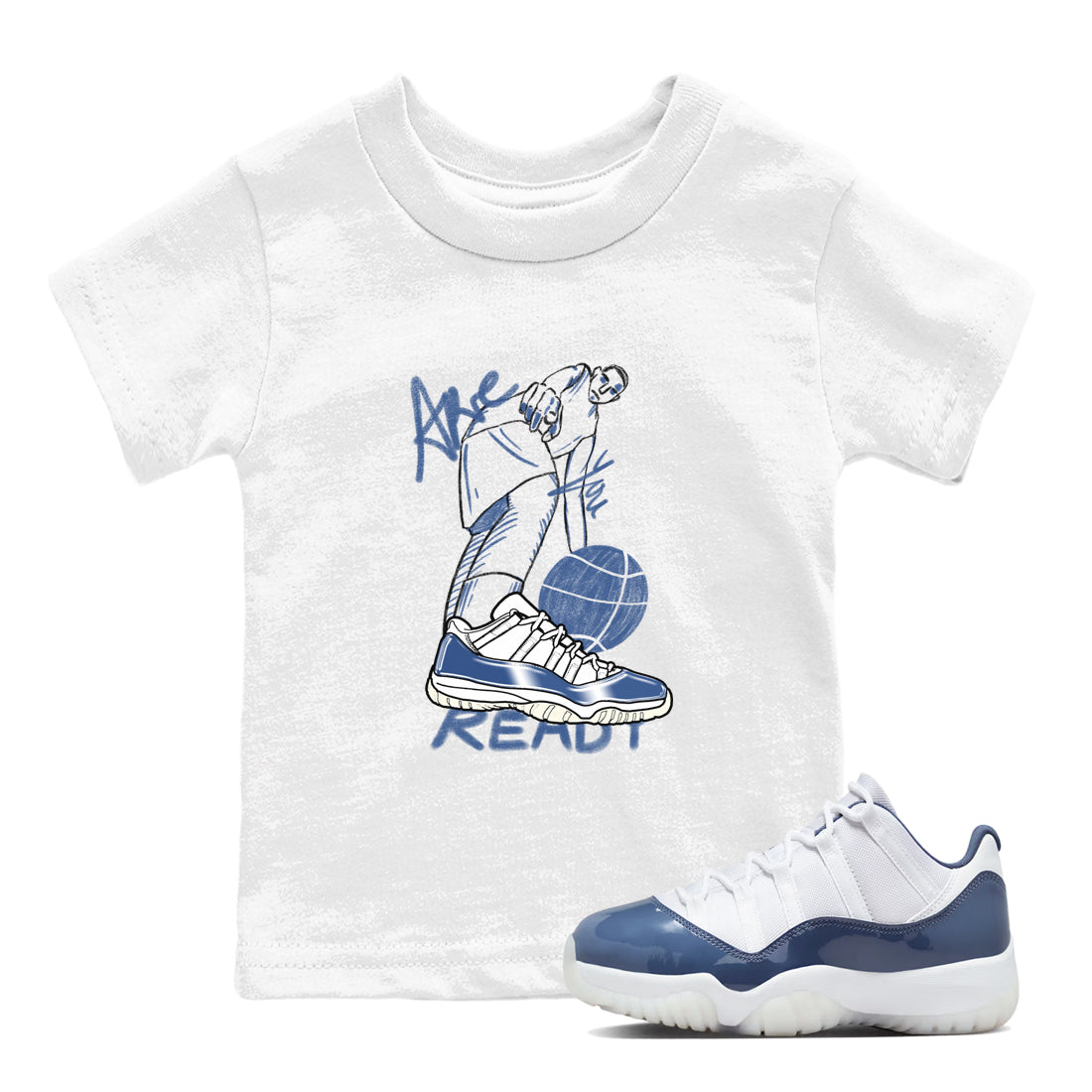 Are You Ready snkmatch Tees Kids - Air Jordan 11 Diffused Blue