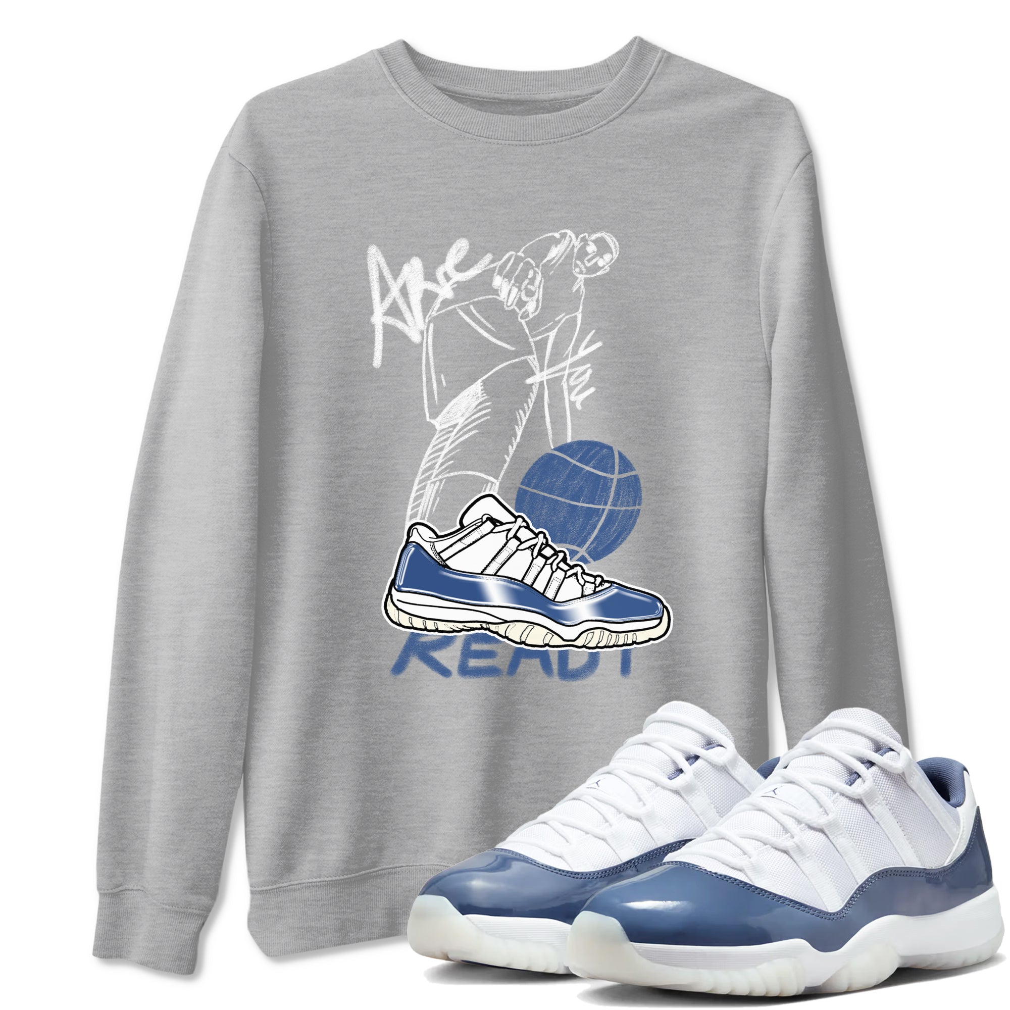 Are You Ready snkmatch Tees - Air Jordan 11 Diffused Blue