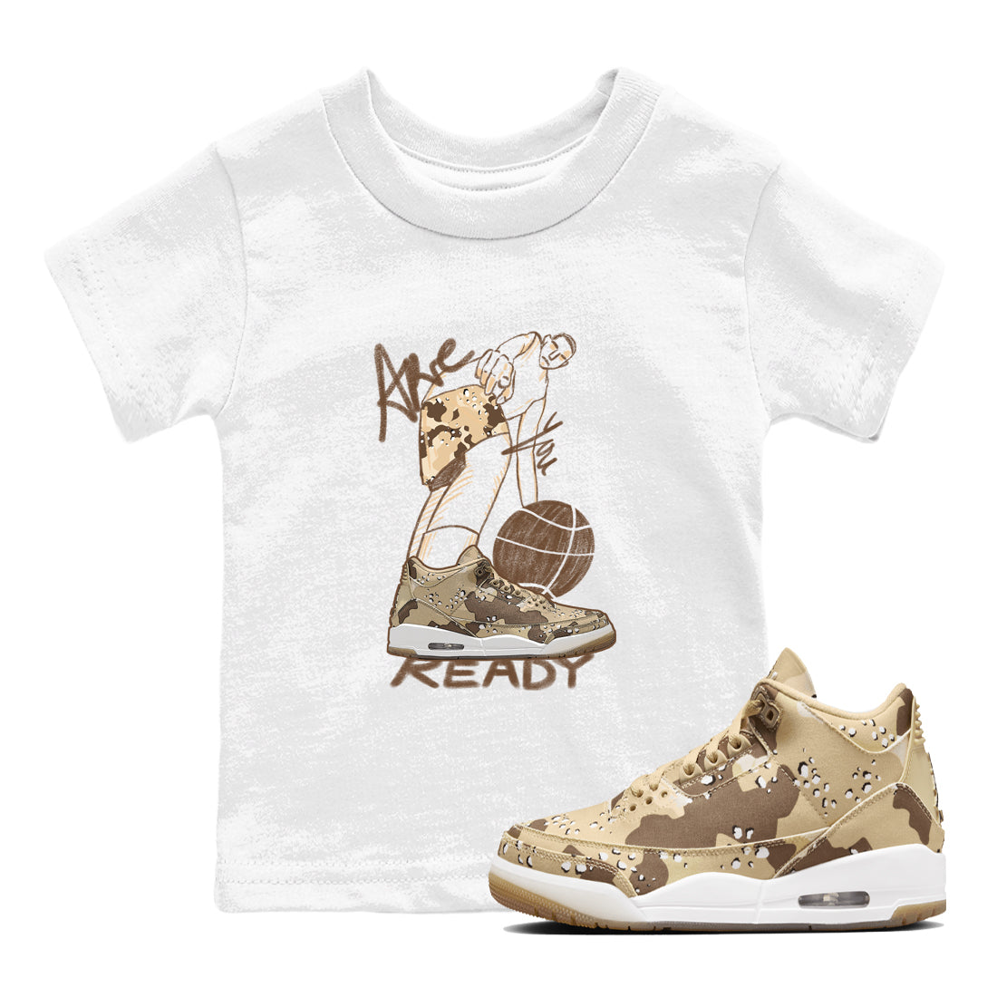 Are You Ready snkmatch Tees Kids - Air Jordan 3 Desert Camo